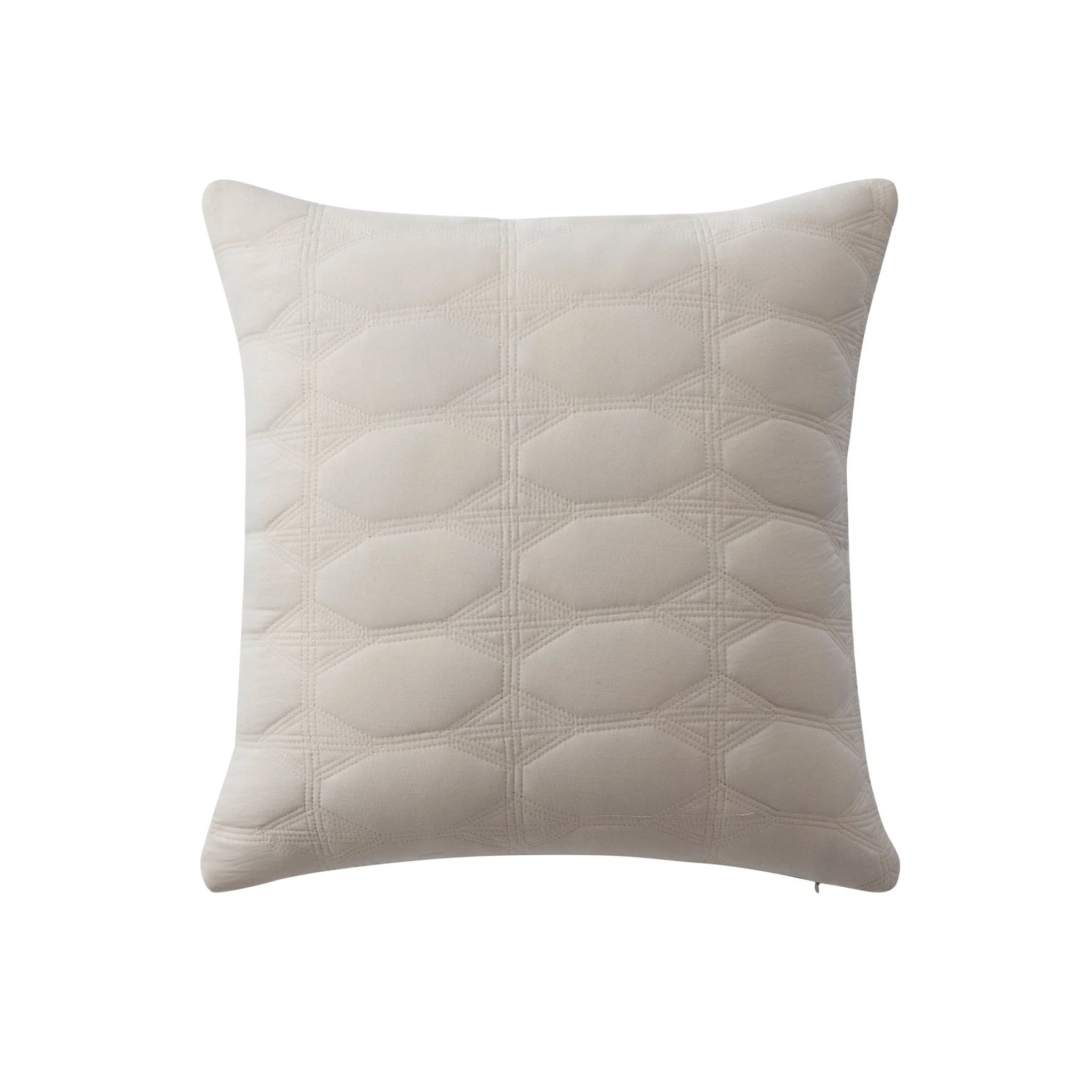 Charlotte Geometric Embroidered Cushion Cover - Natural - Image 4