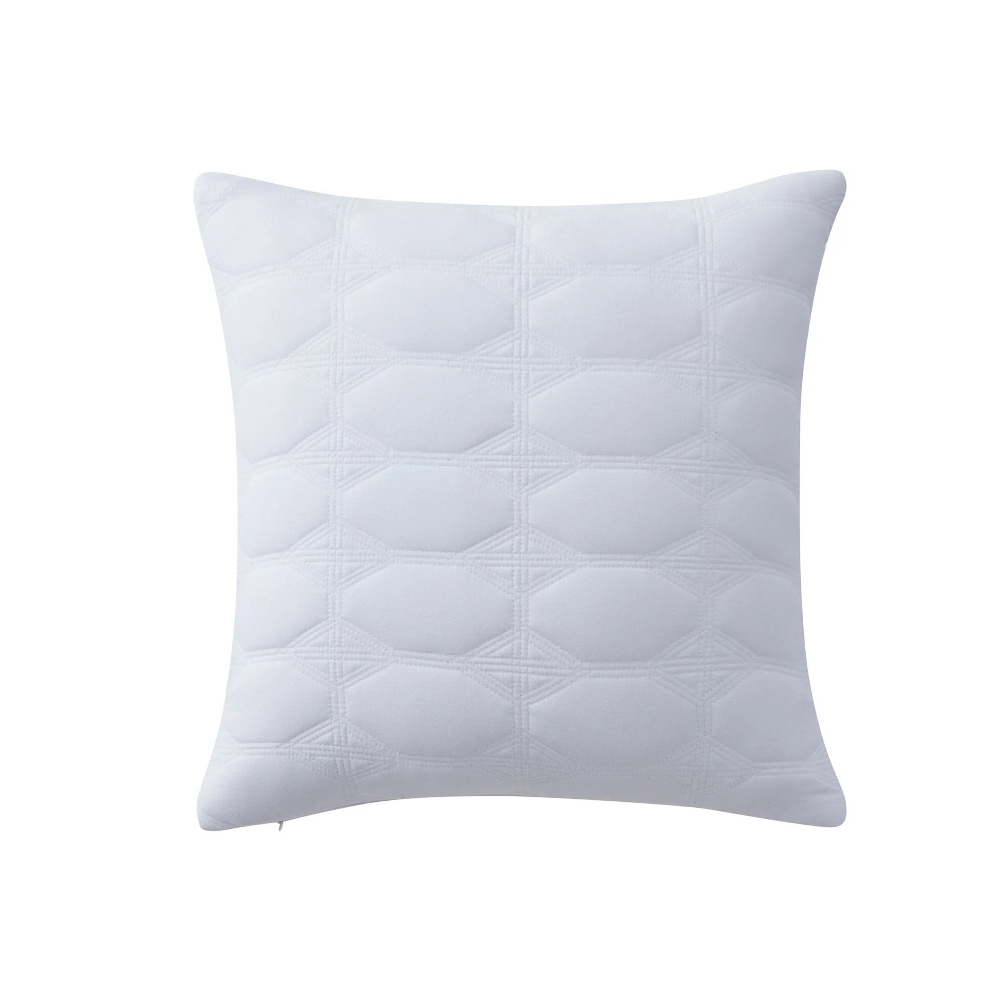 Charlotte Geometric Embroidered Cushion Cover - White - Image 3