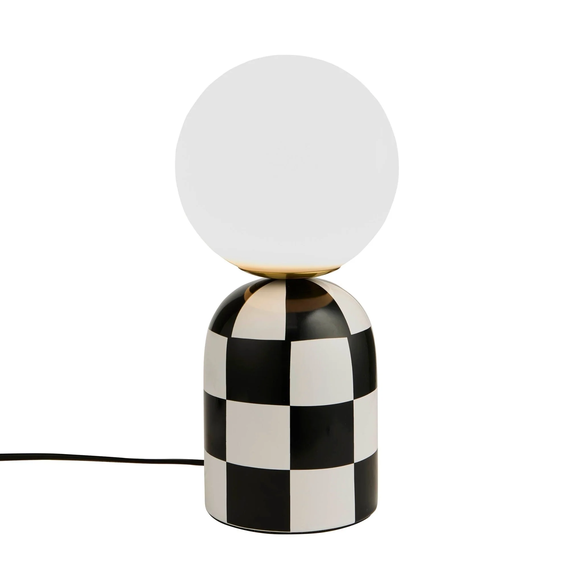 Checkerboard Cement Table Lamp - Black - Image 4