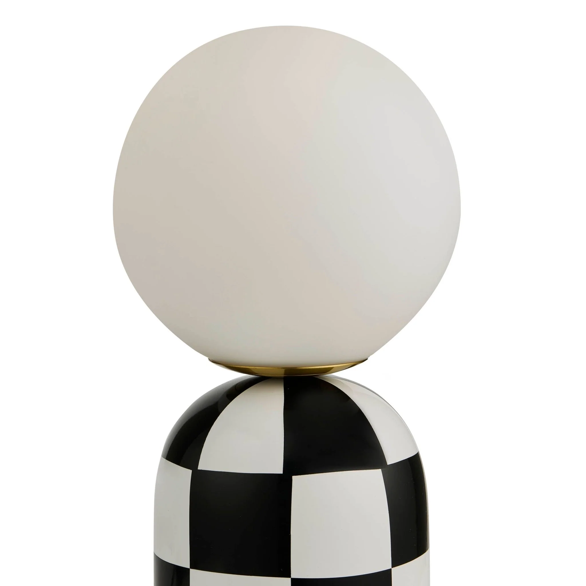 Checkerboard Cement Table Lamp - Black - Image 5