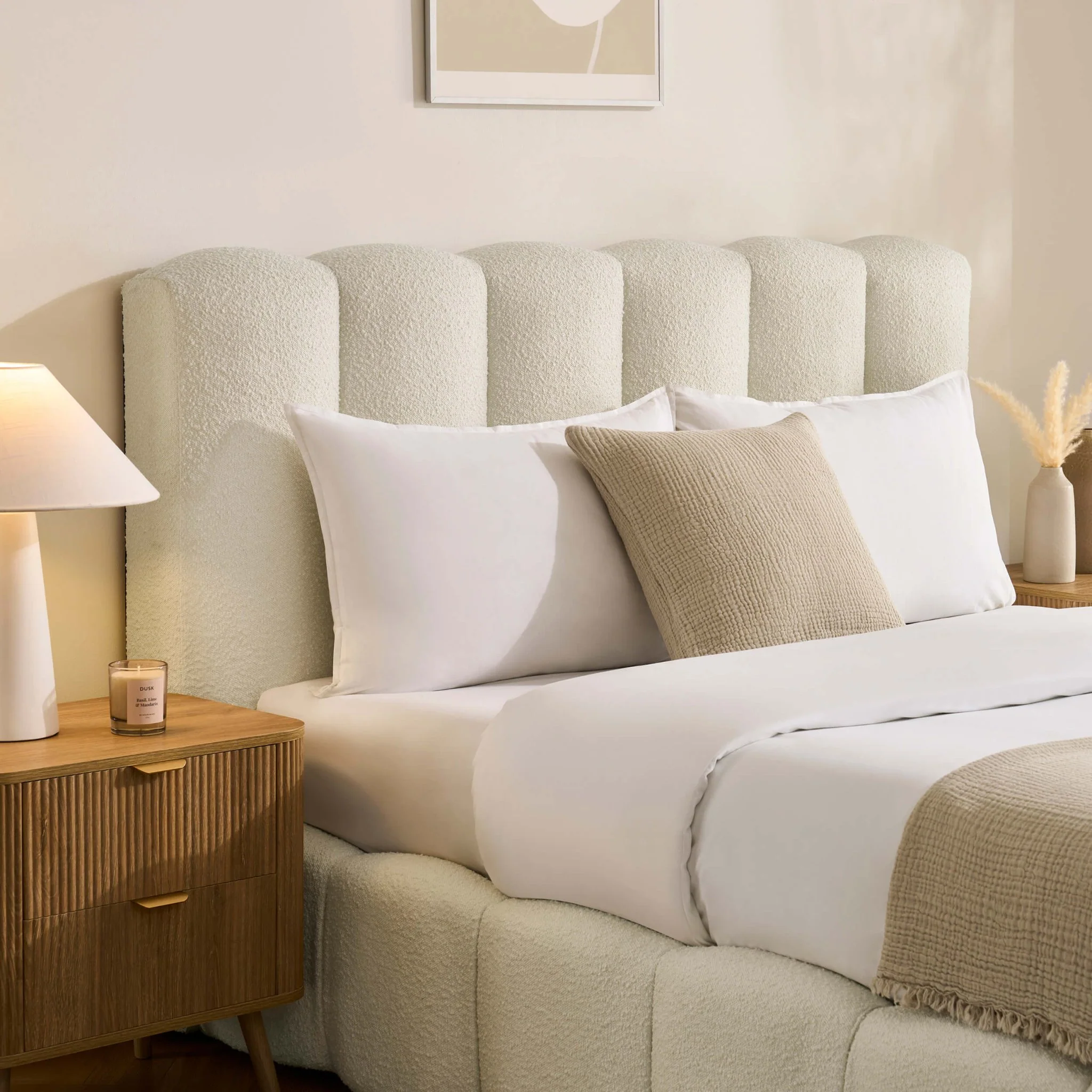 Cheshire Boucle Ottoman Storage Bed - Off White - Image 2