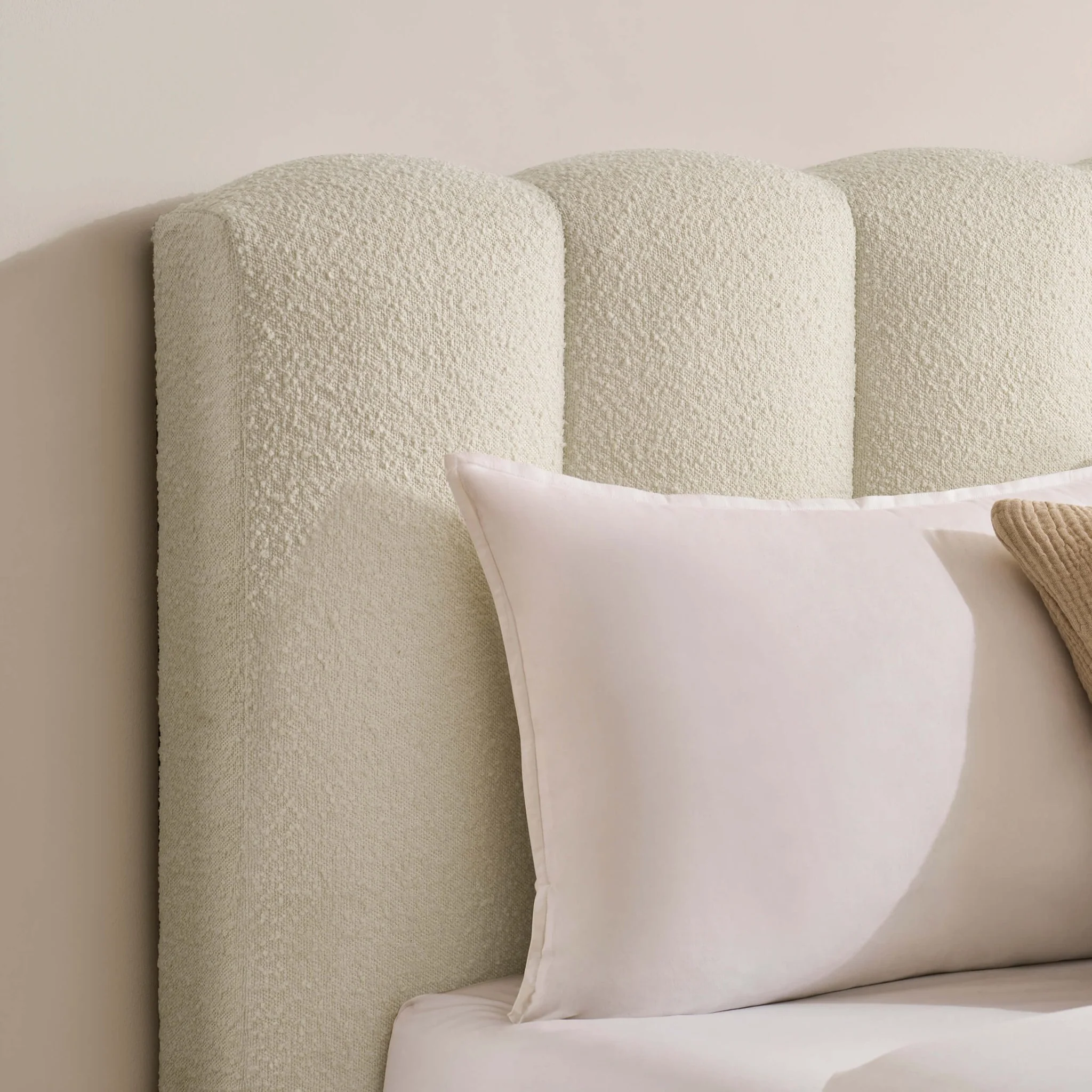 Cheshire Boucle Ottoman Storage Bed - Off White - Image 3