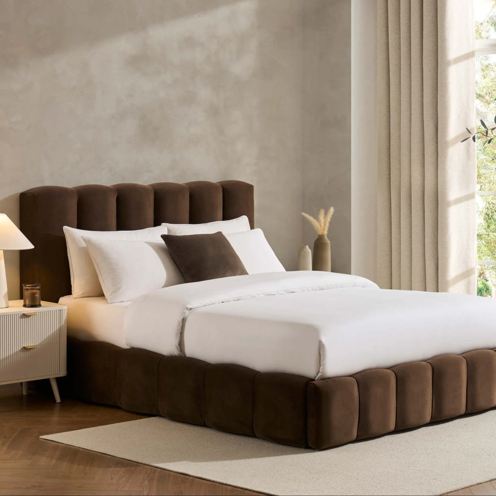 Cheshire Ottoman Storage Bed - Cappuccino