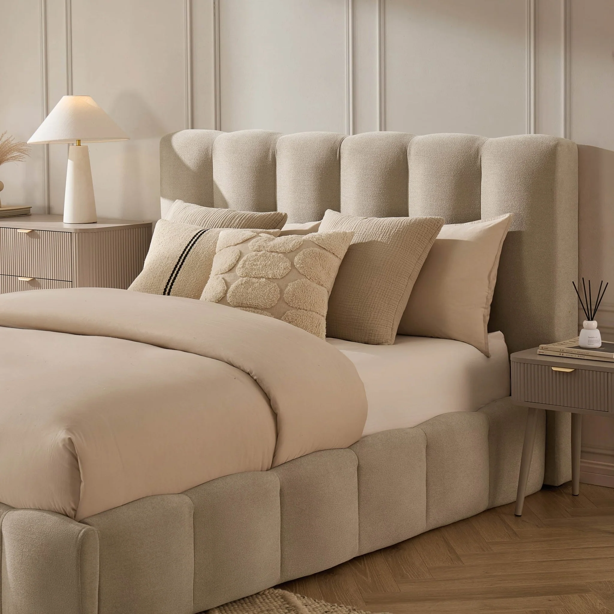 Cheshire Ottoman Storage Bed - Chenille Oatmeal - Image 6