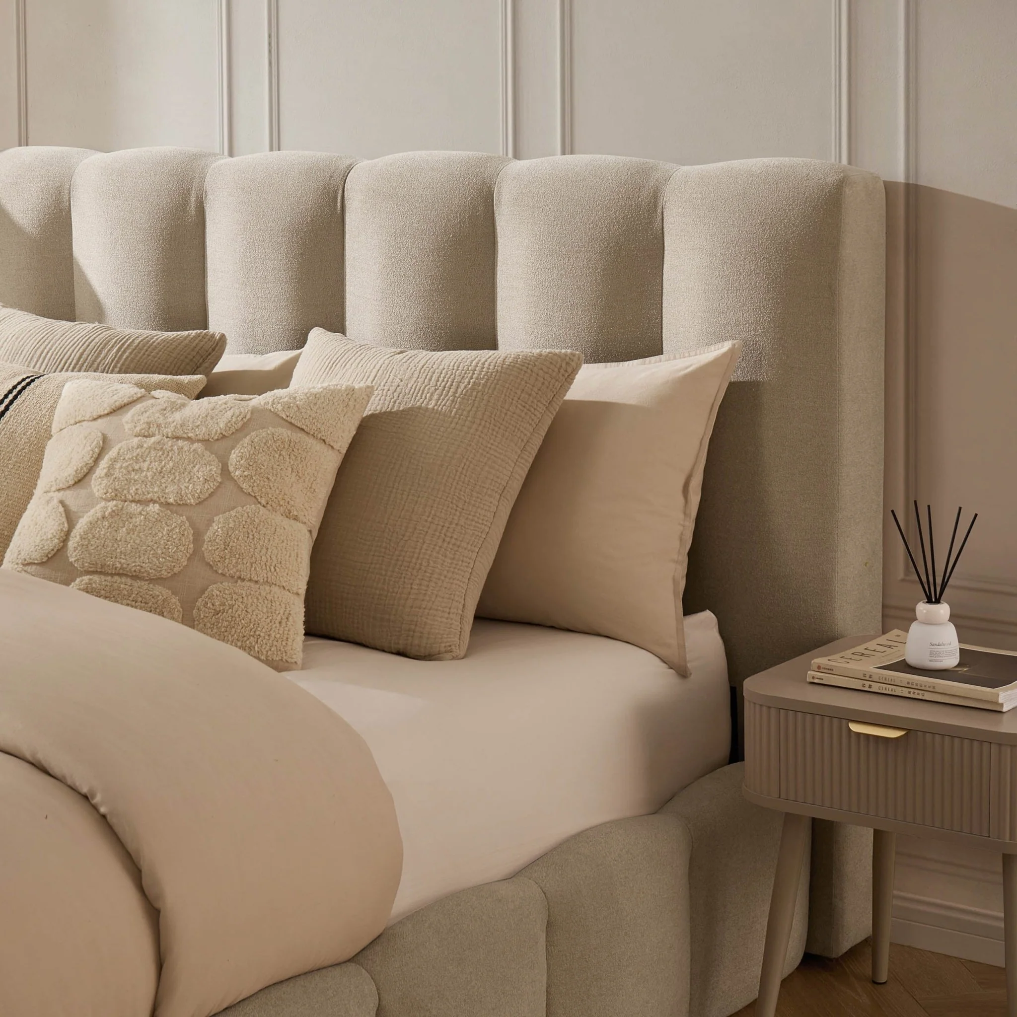 Cheshire Ottoman Storage Bed - Chenille Oatmeal - Image 7