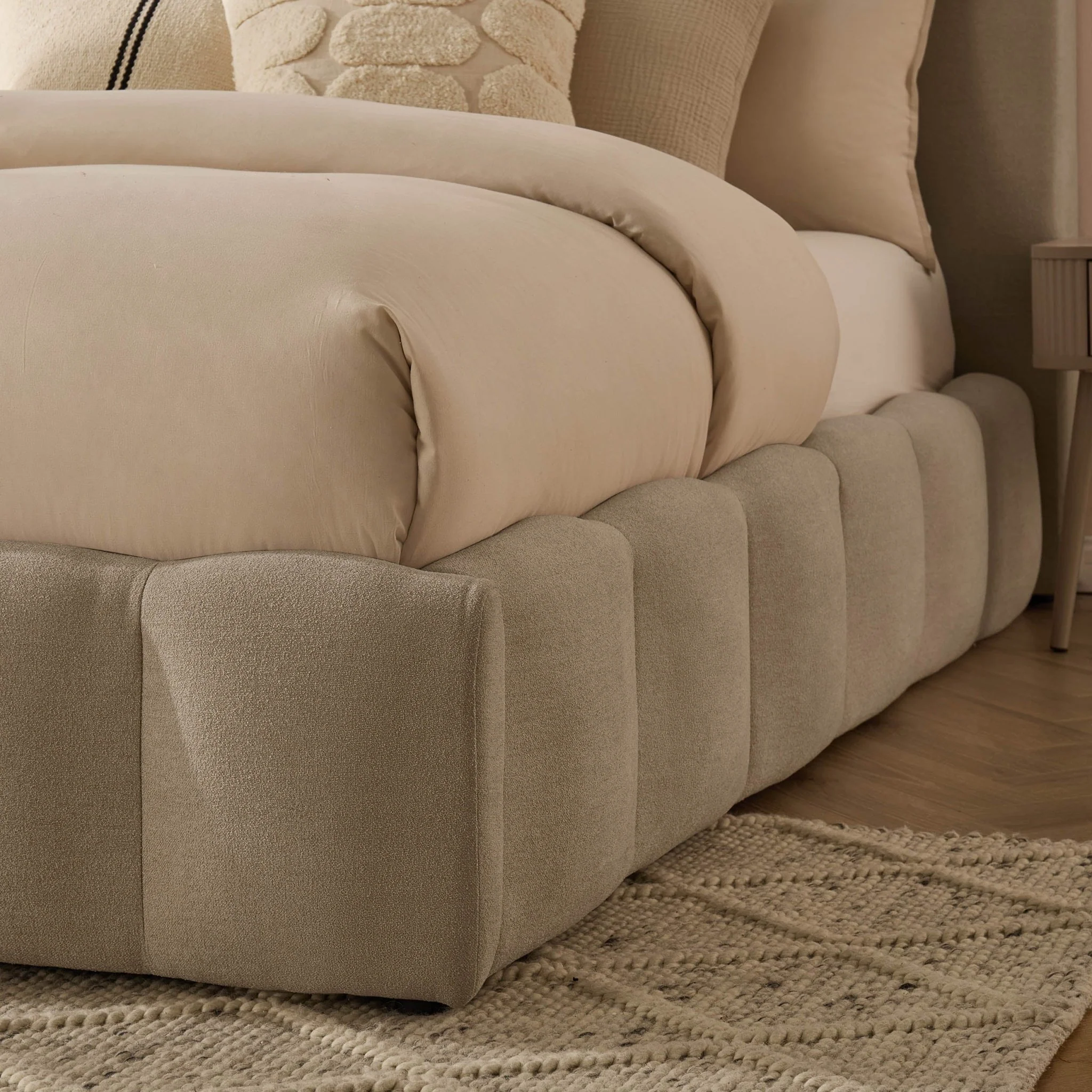 Cheshire Ottoman Storage Bed - Chenille Oatmeal - Image 8