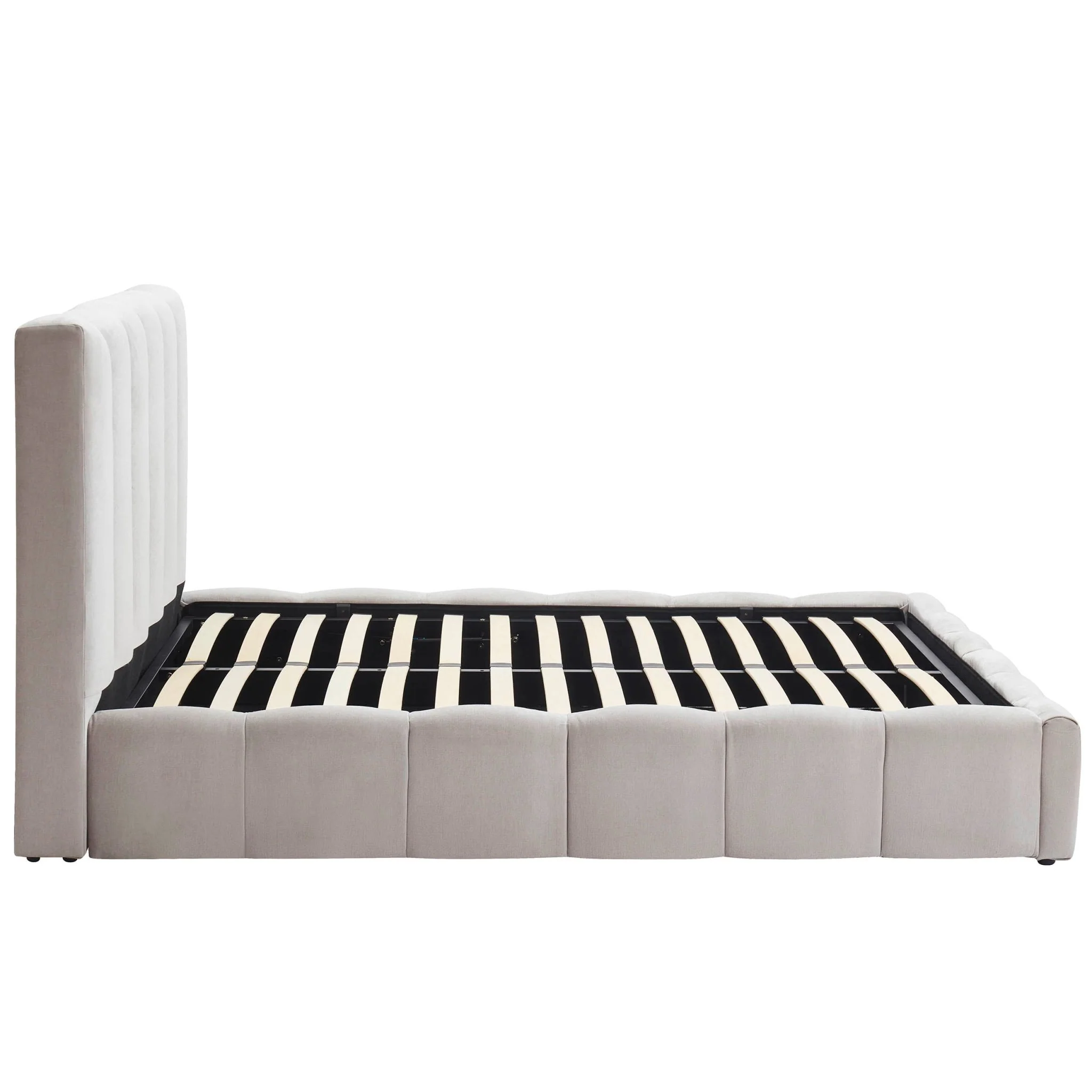 Cheshire Ottoman Storage Bed - Light Grey - Image 9