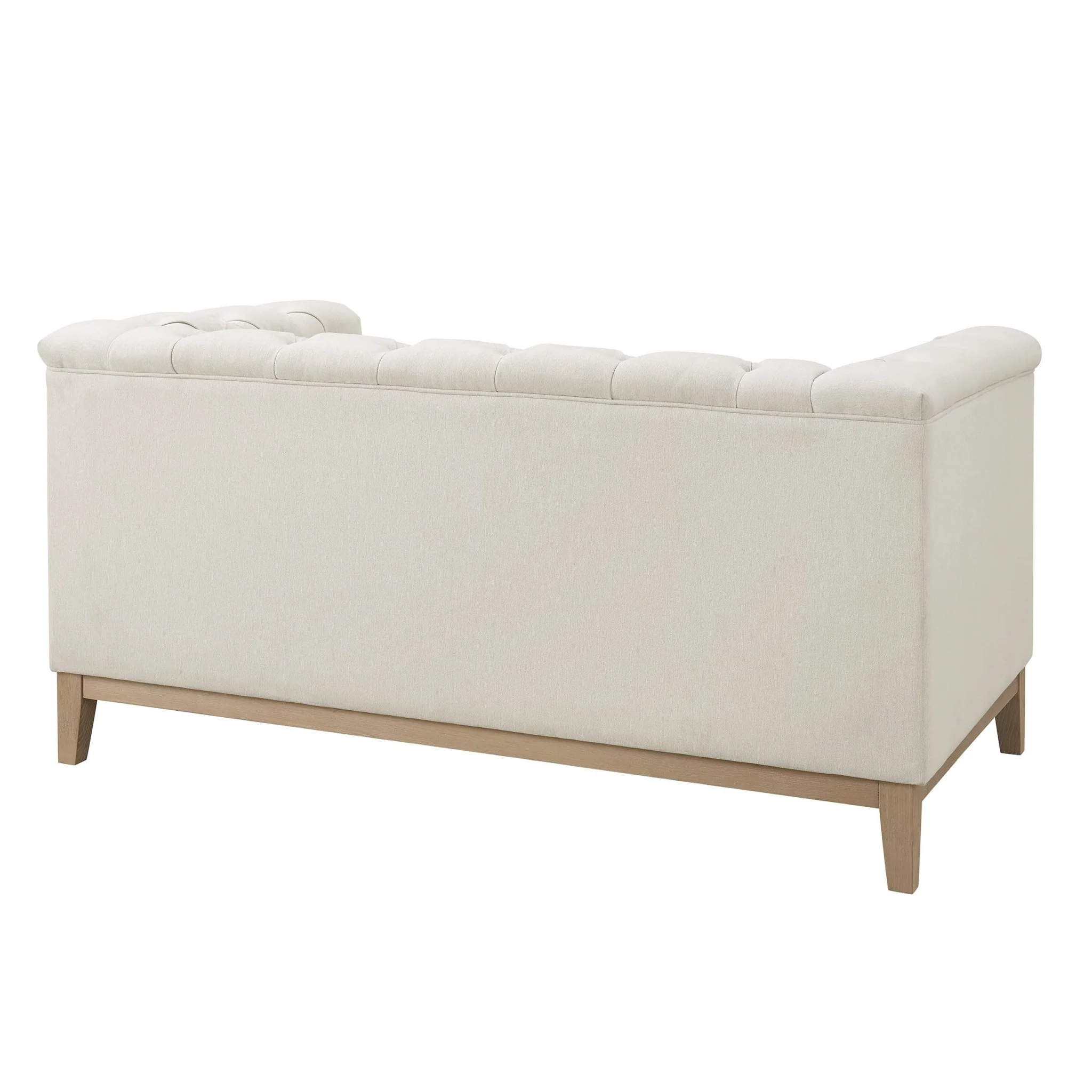 Chesterfield 2 Seater Sofa - Cream Linen - Image 6