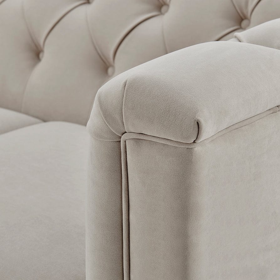 Chesterfield 2 Seater Sofa - Stone - Image 7