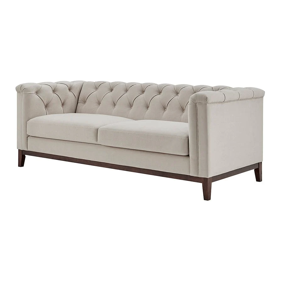 Chesterfield 3 Seater Sofa - Stone - Image 5