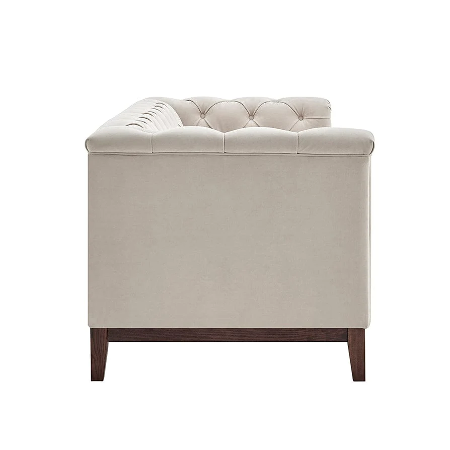 Chesterfield 3 Seater Sofa - Stone - Image 6