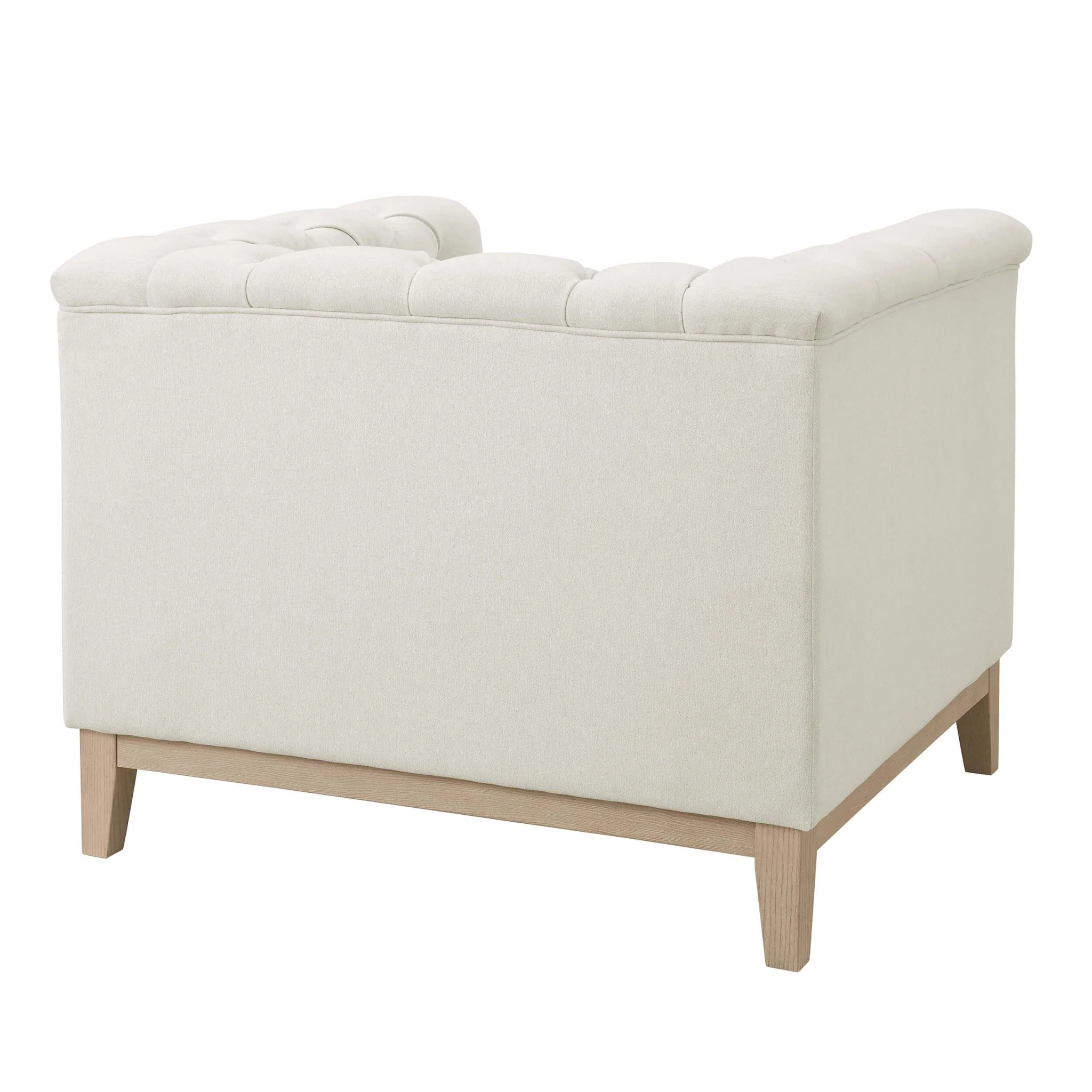 Chesterfield Armchair - Cream Linen - Image 6