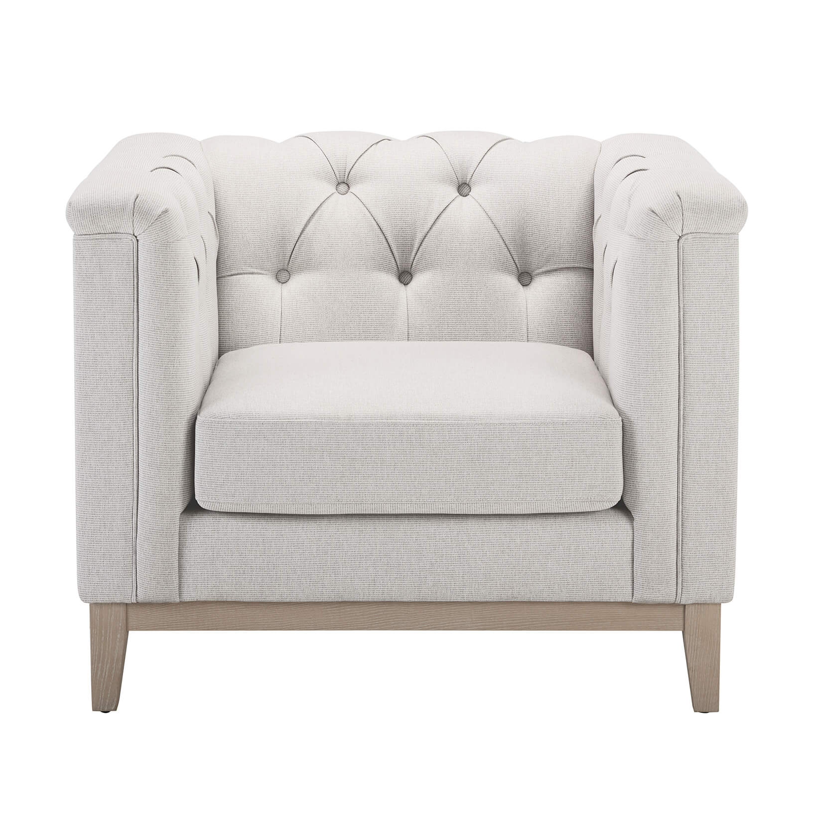 Chesterfield Armchair - Natural Stripe - Image 5