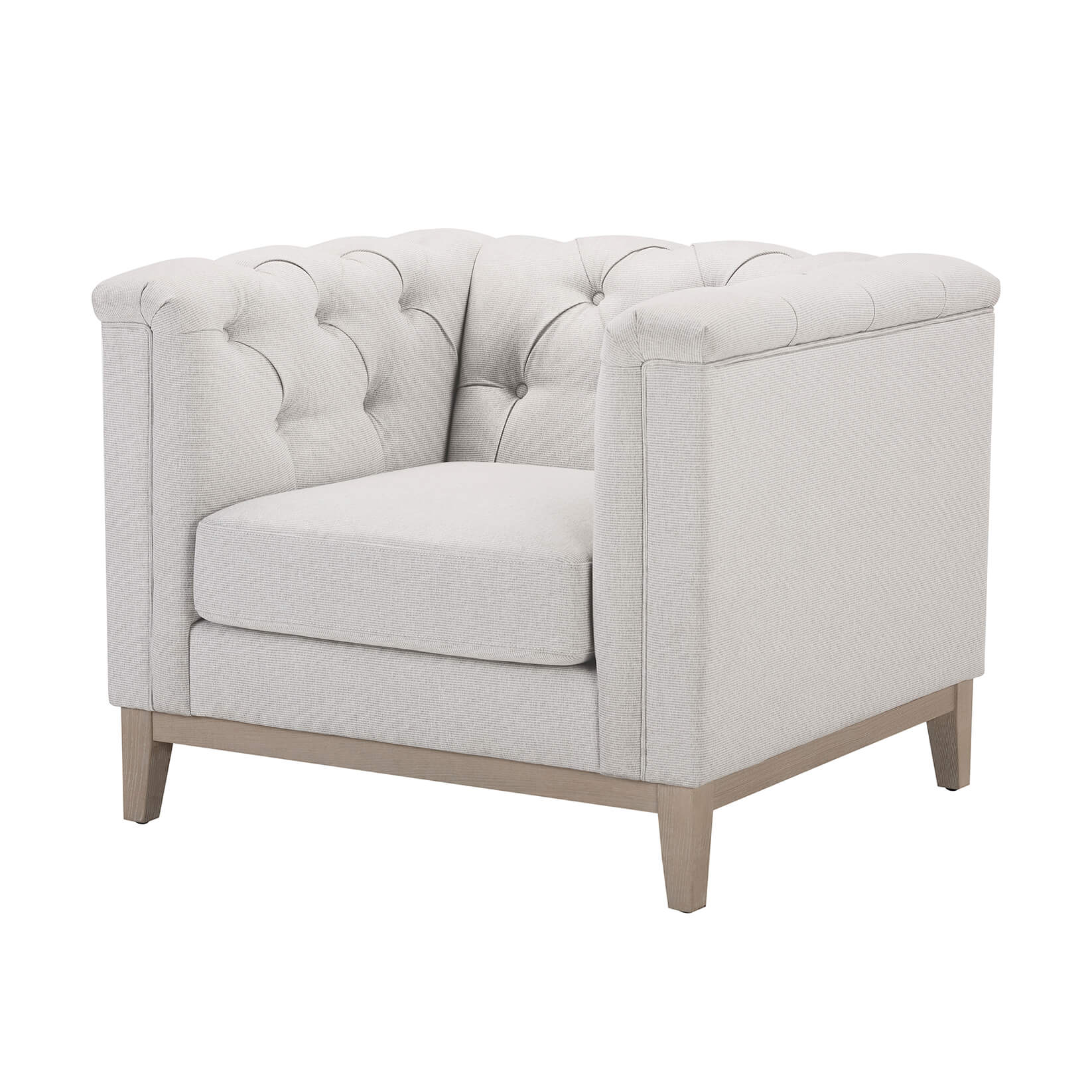 Chesterfield Armchair - Natural Stripe - Image 6