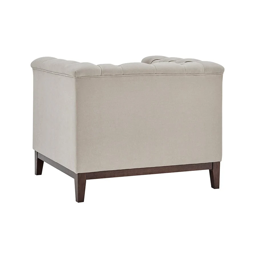 Chesterfield Armchair - Stone - Image 6