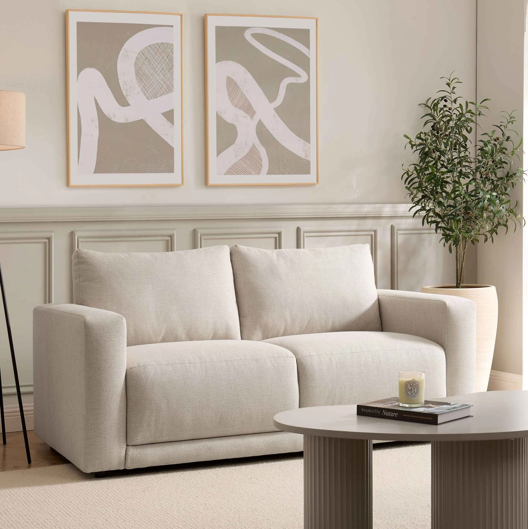 Chicago 2 Seater Sofa - Beige - Image 2