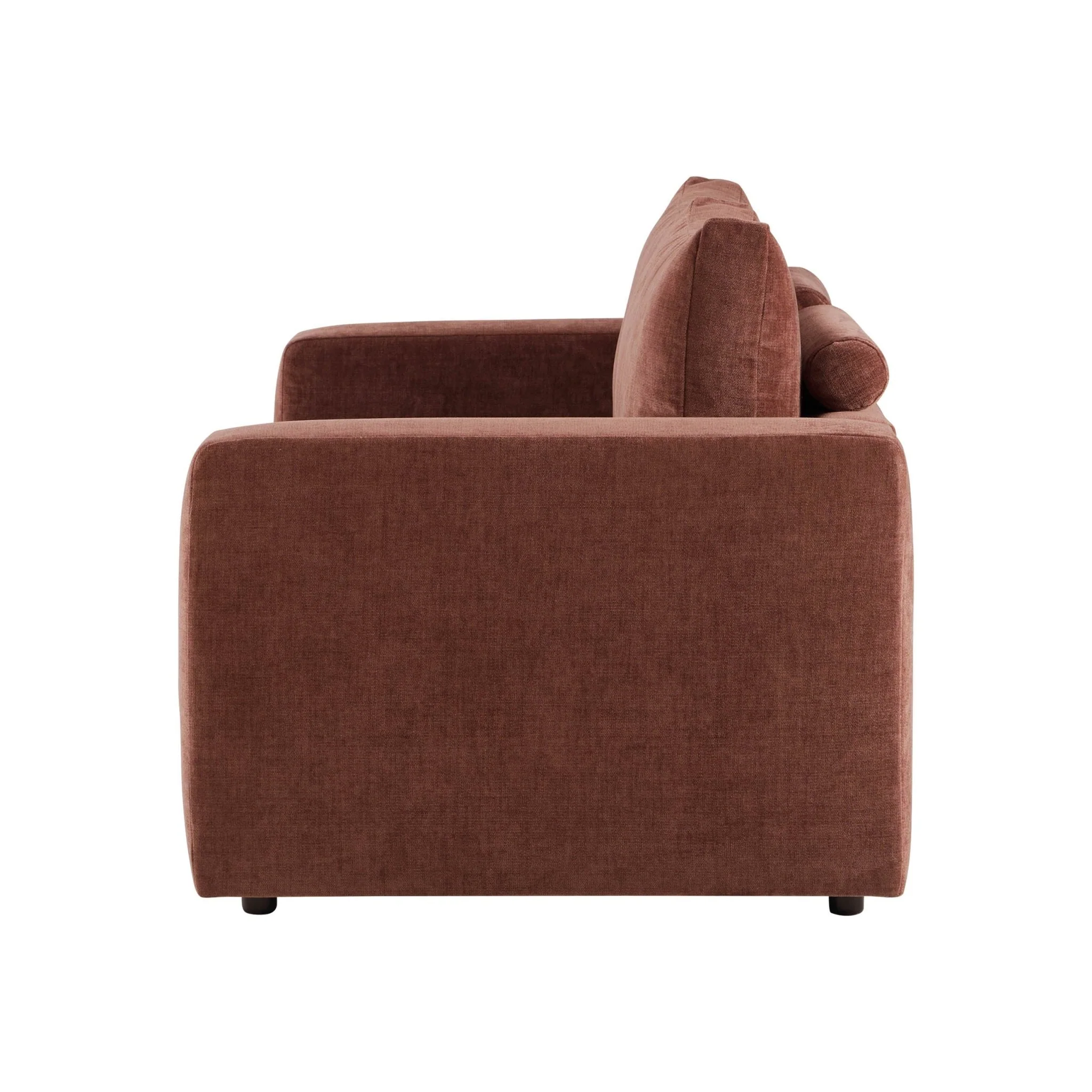 Chicago 2 Seater Sofa - Chenille Dark Rust - Image 2