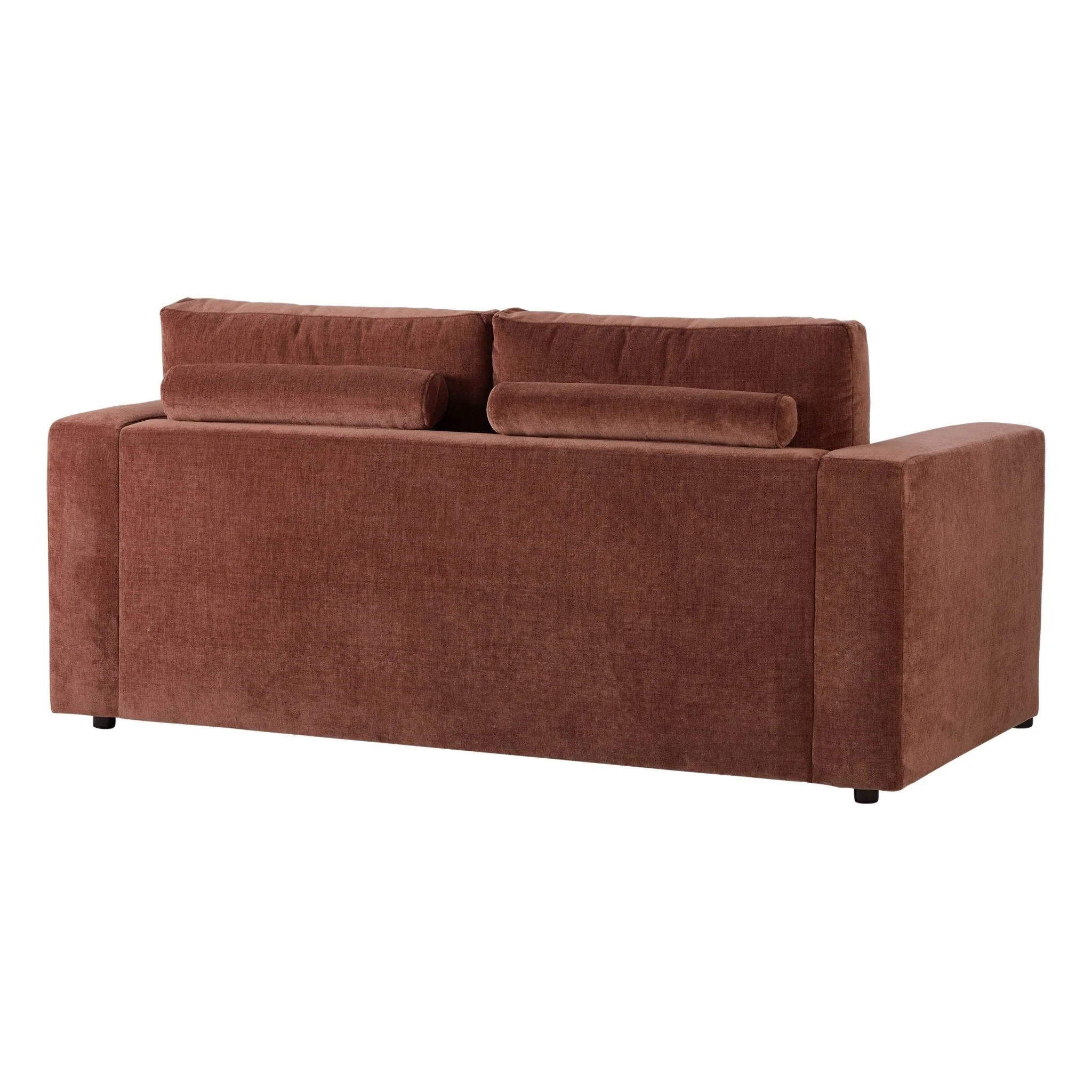 Chicago 2 Seater Sofa - Chenille Dark Rust - Image 3