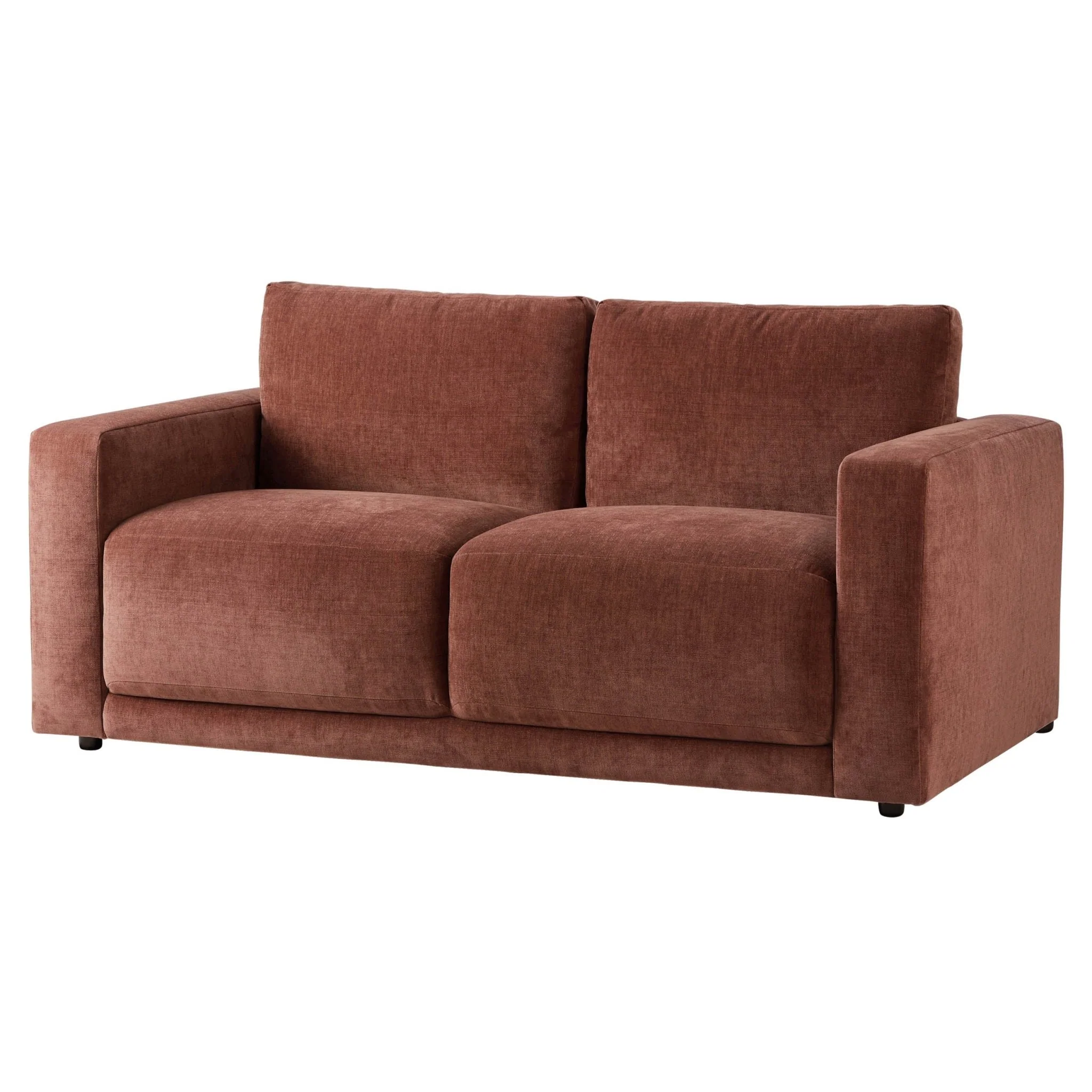 Chicago 2 Seater Sofa - Chenille Dark Rust - Image 4