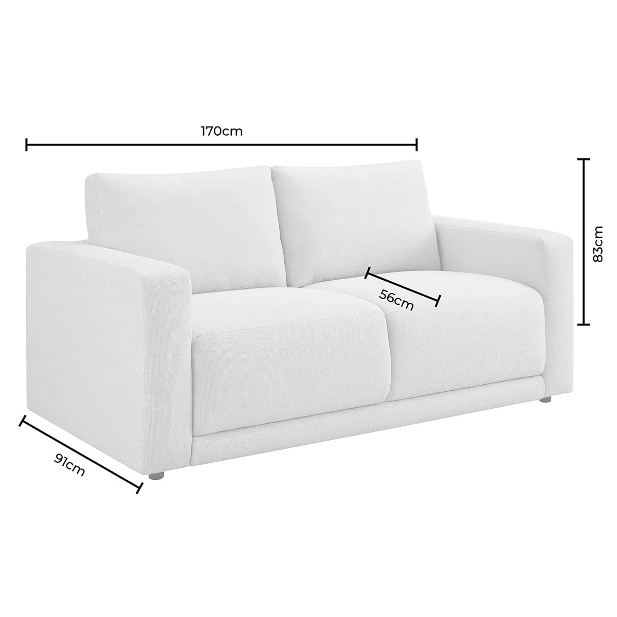 Chicago 2 Seater Sofa - Chenille Dark Rust - Image 7