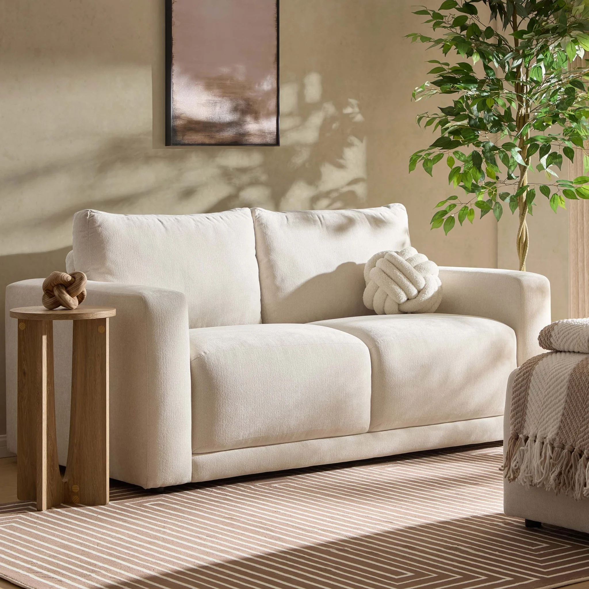 Chicago 2 Seater Sofa - Chenille Ivory