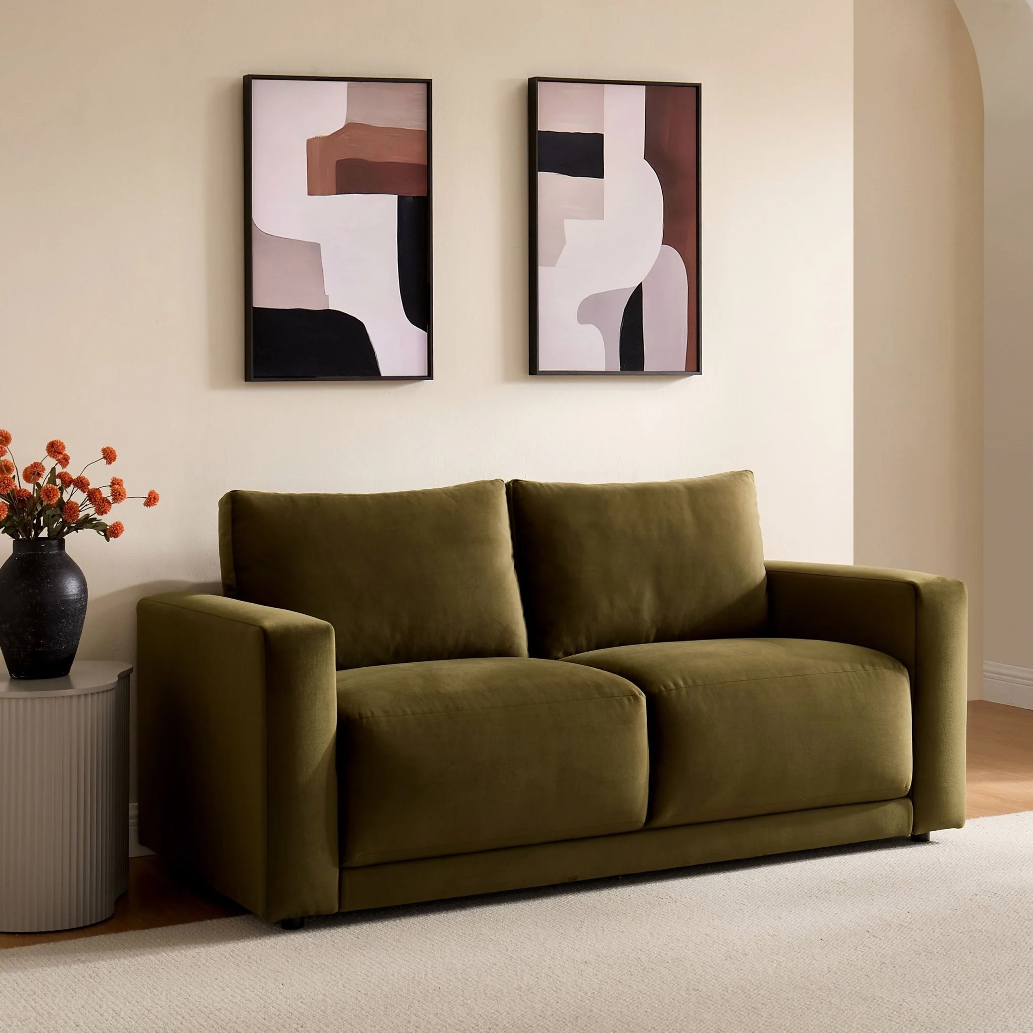 Chicago 2 Seater Sofa - Rich Green