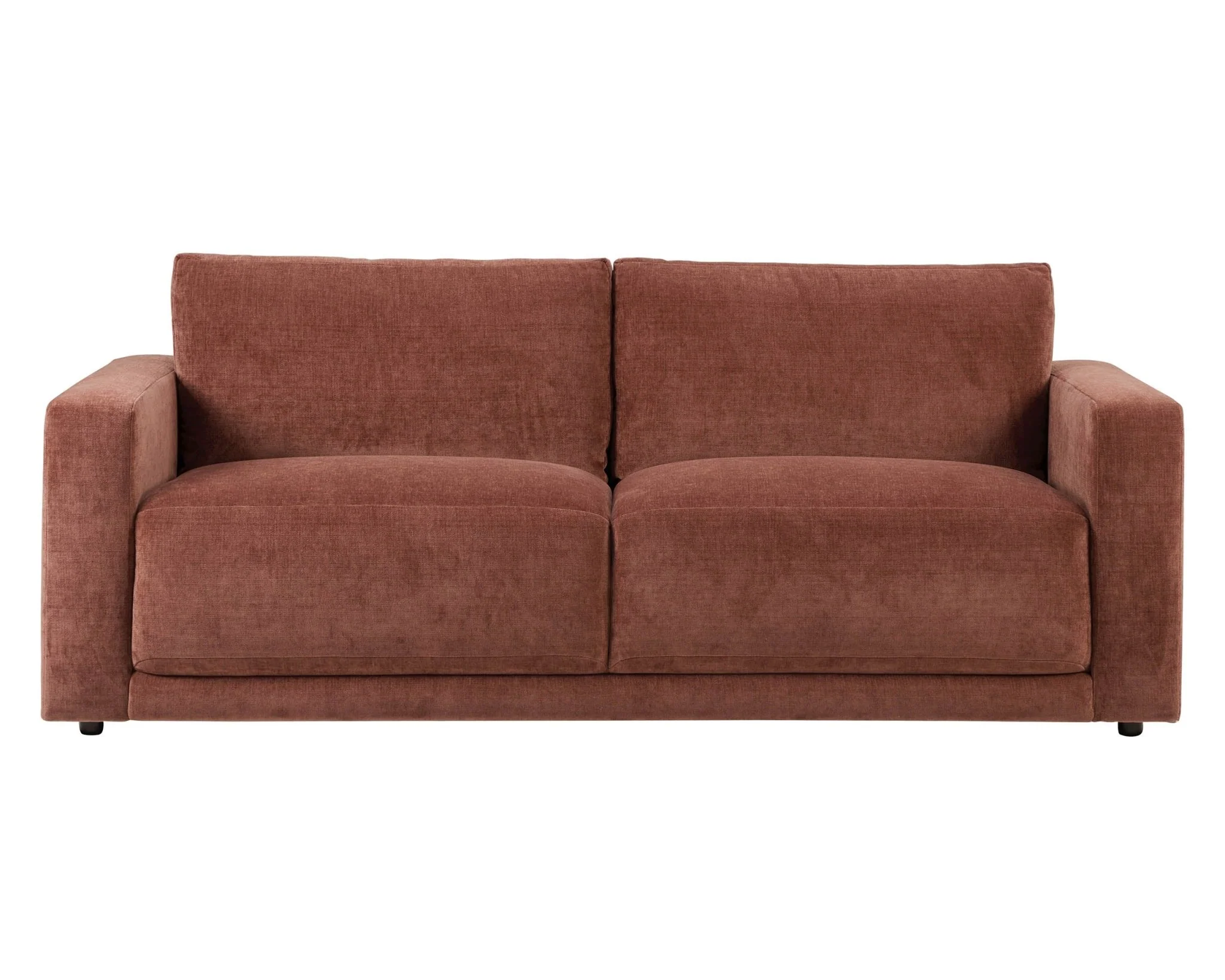 Chicago 3 Seater Sofa - Chenille Dark Rust - Image 3