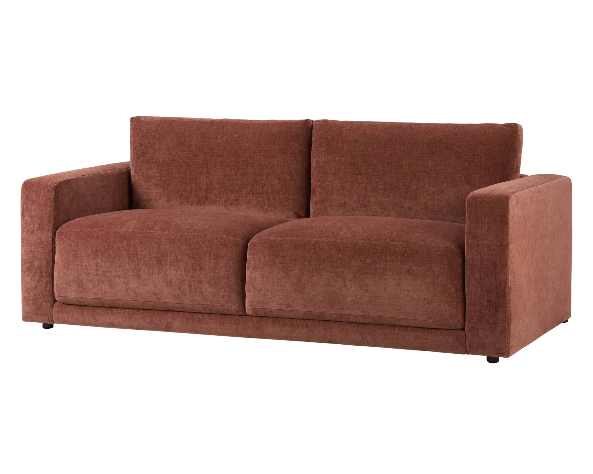 Chicago 3 Seater Sofa - Chenille Dark Rust - Image 4
