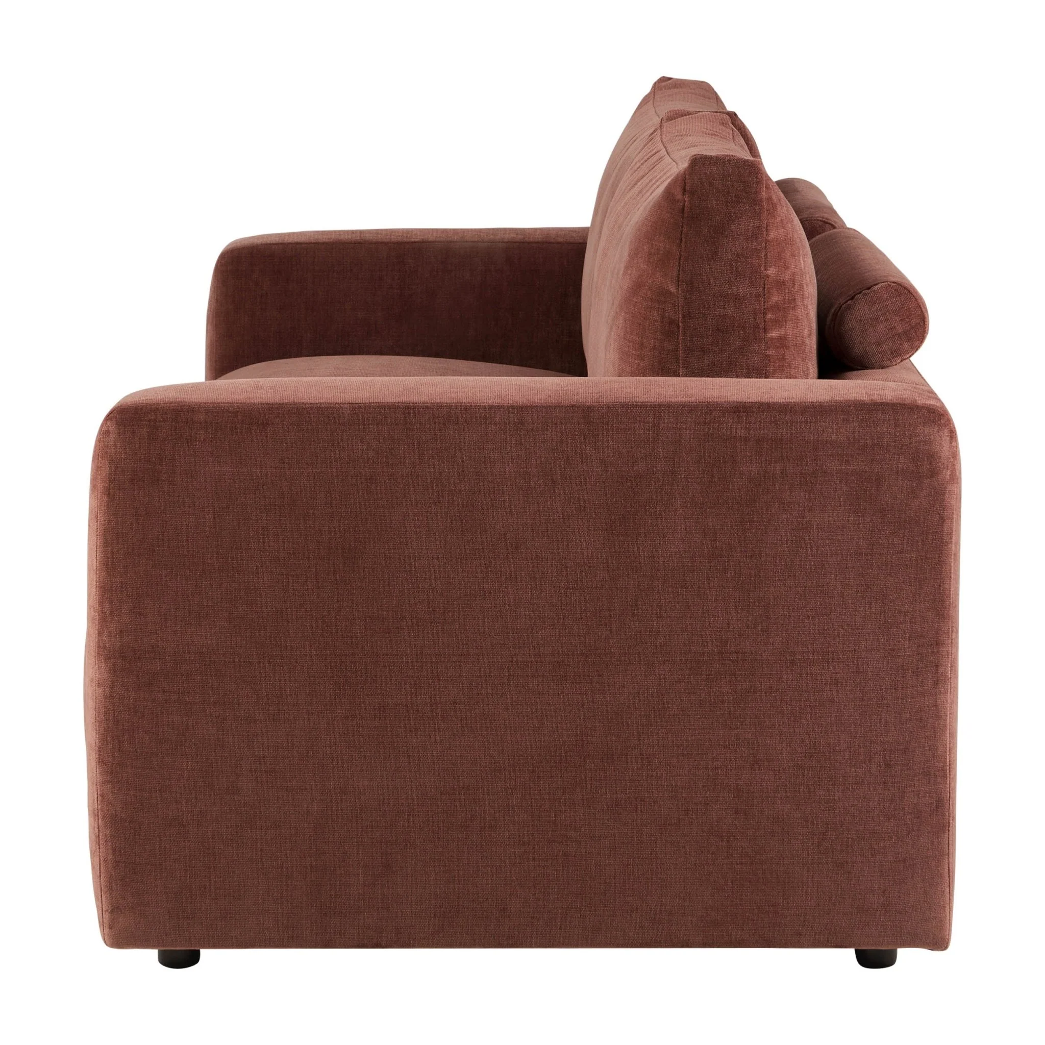Chicago 3 Seater Sofa - Chenille Dark Rust - Image 6