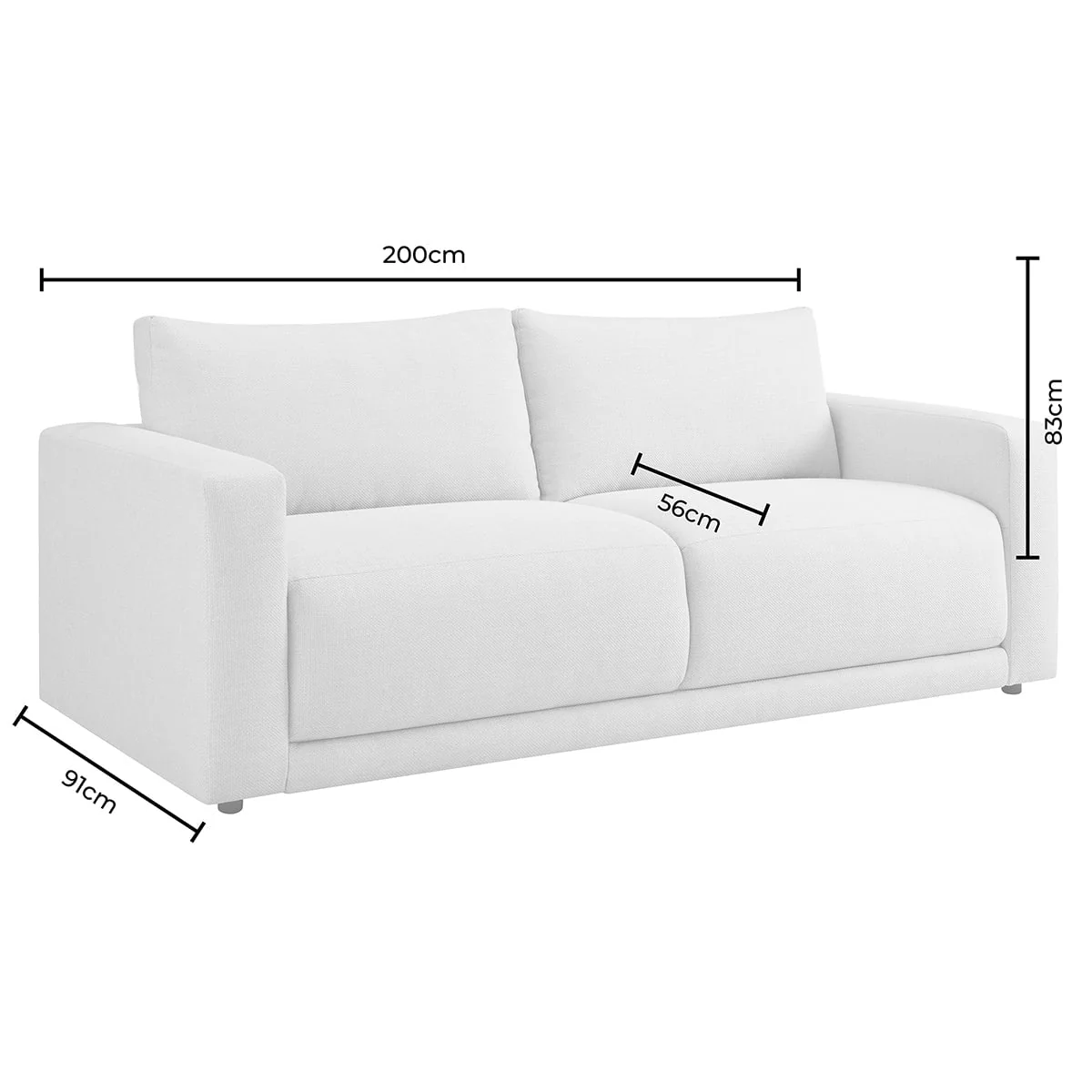 Chicago 3 Seater Sofa - Chenille Dark Rust - Image 8