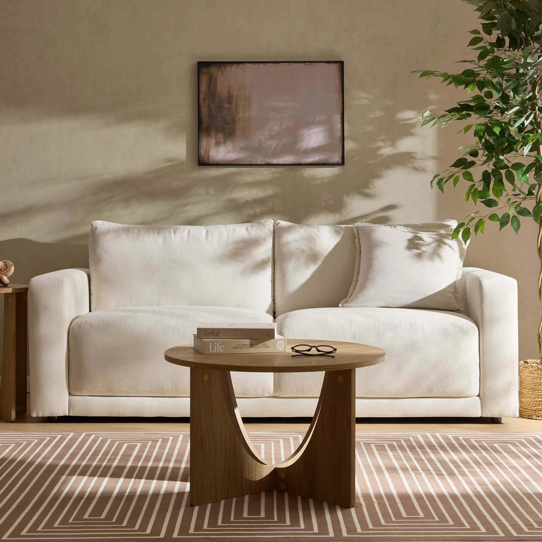 Chicago 3 Seater Sofa - Chenille Ivory - Image 2