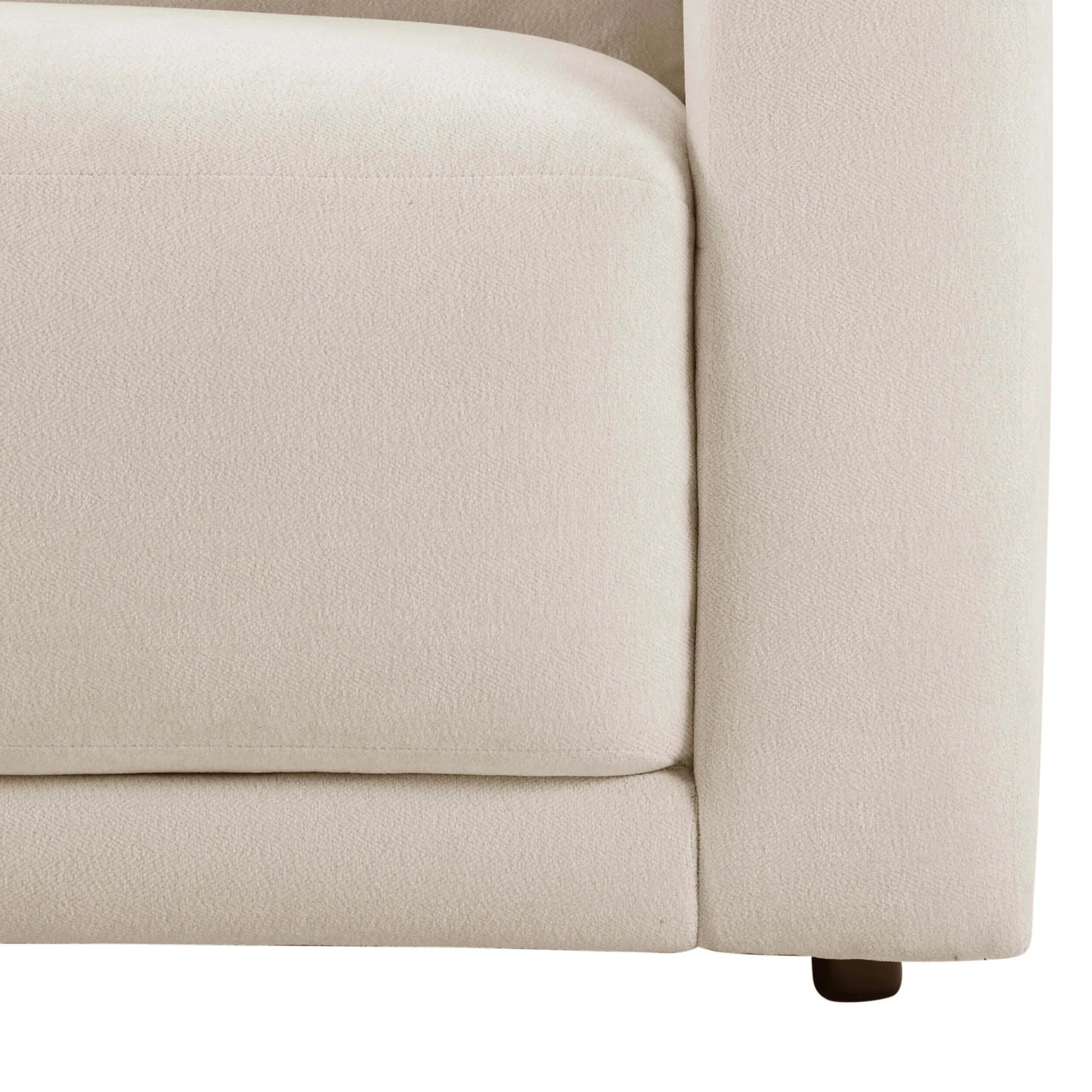 Chicago 3 Seater Sofa - Chenille Ivory - Image 7