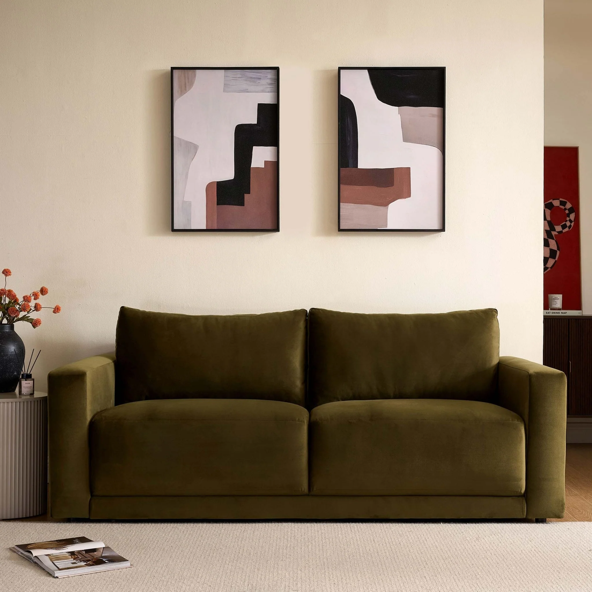 Chicago 3 Seater Sofa - Rich Green