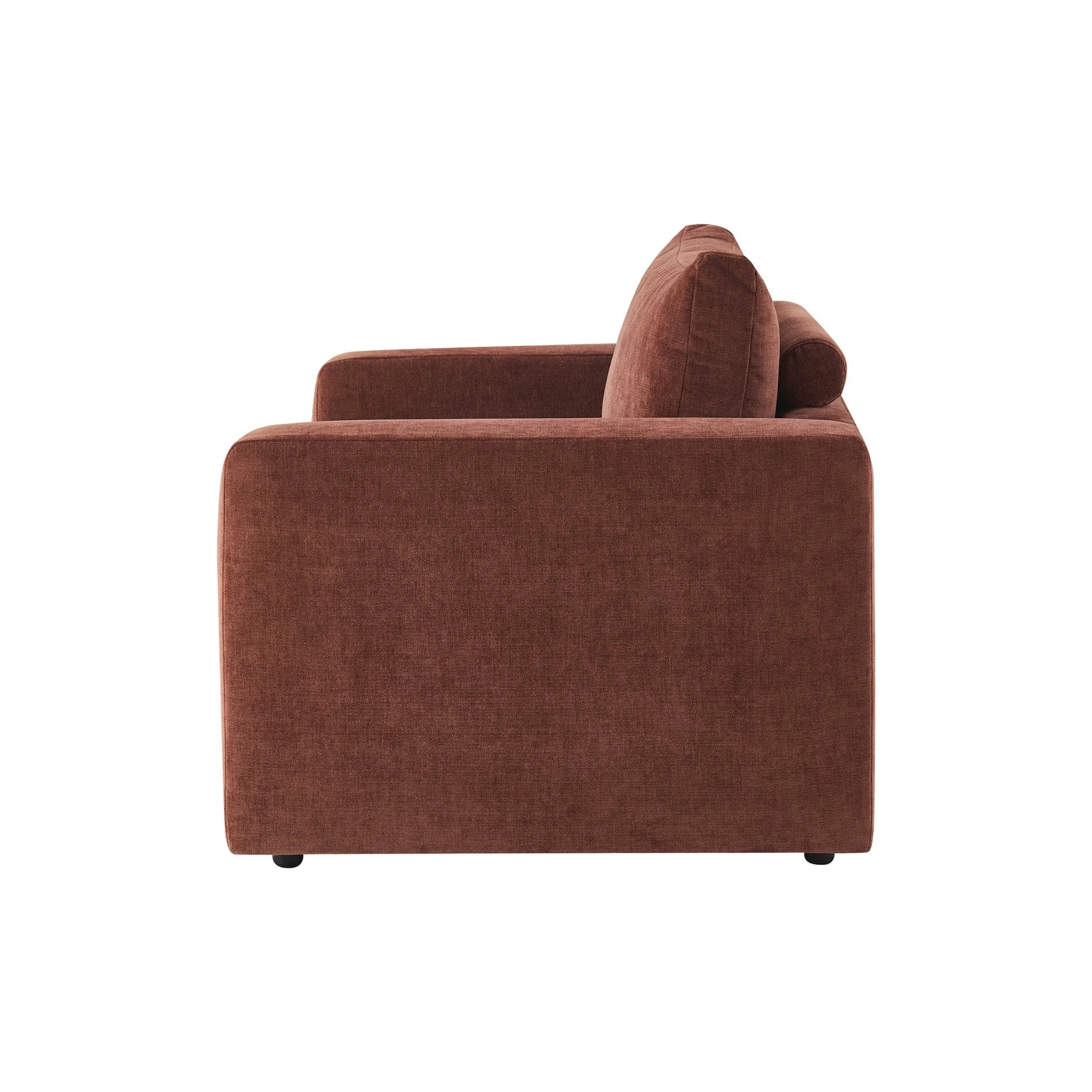 Chicago Loveseat - Chenille Dark Rust - Image 6