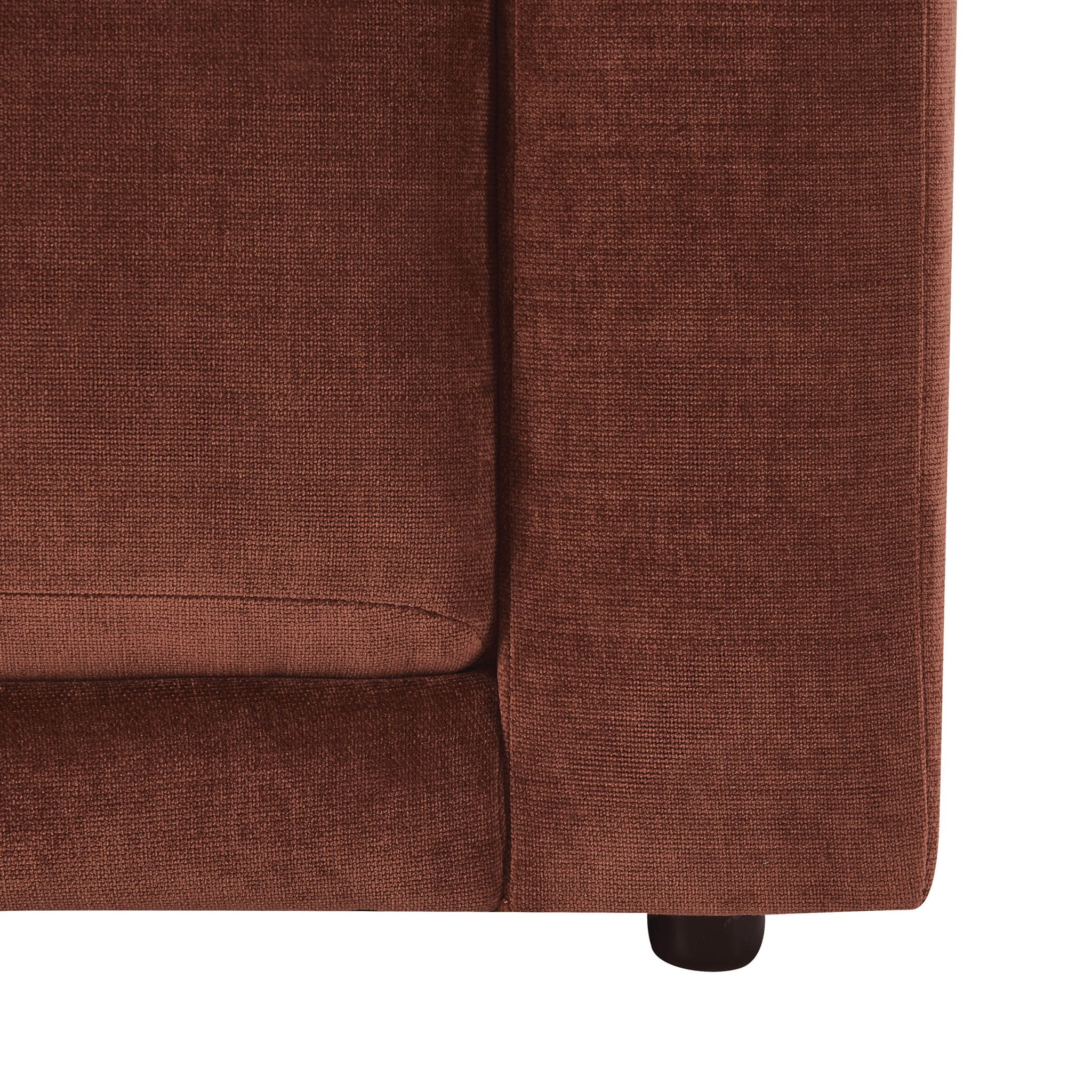Chicago Loveseat - Chenille Dark Rust - Image 7