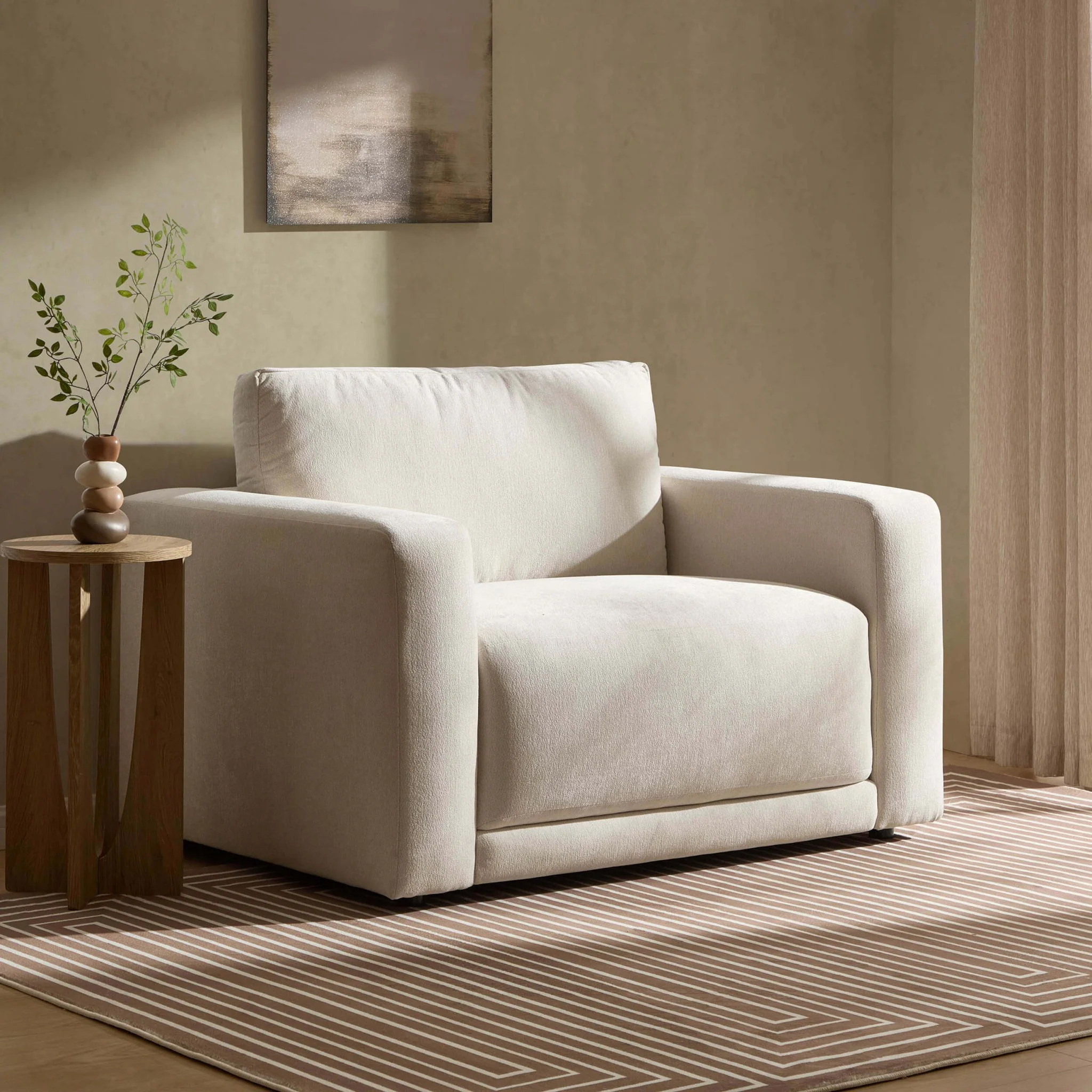 Chicago Loveseat - Chenille Ivory - Image 2