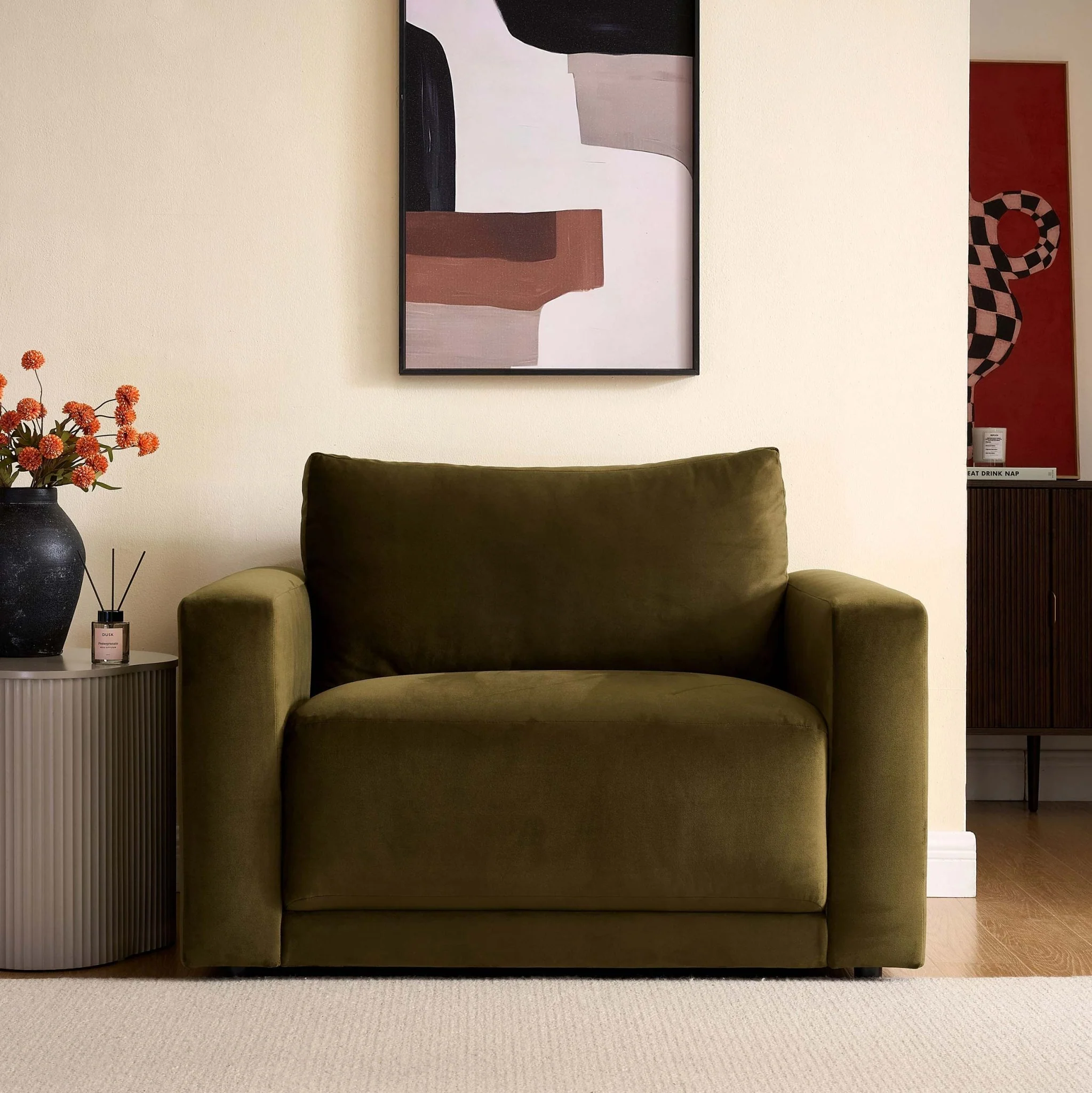 Chicago Loveseat - Rich Green