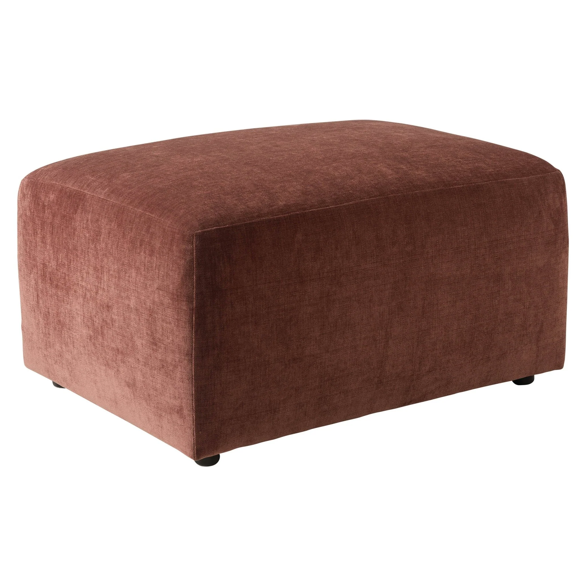 Chicago Pouffe - Chenille Dark Rust - Image 3
