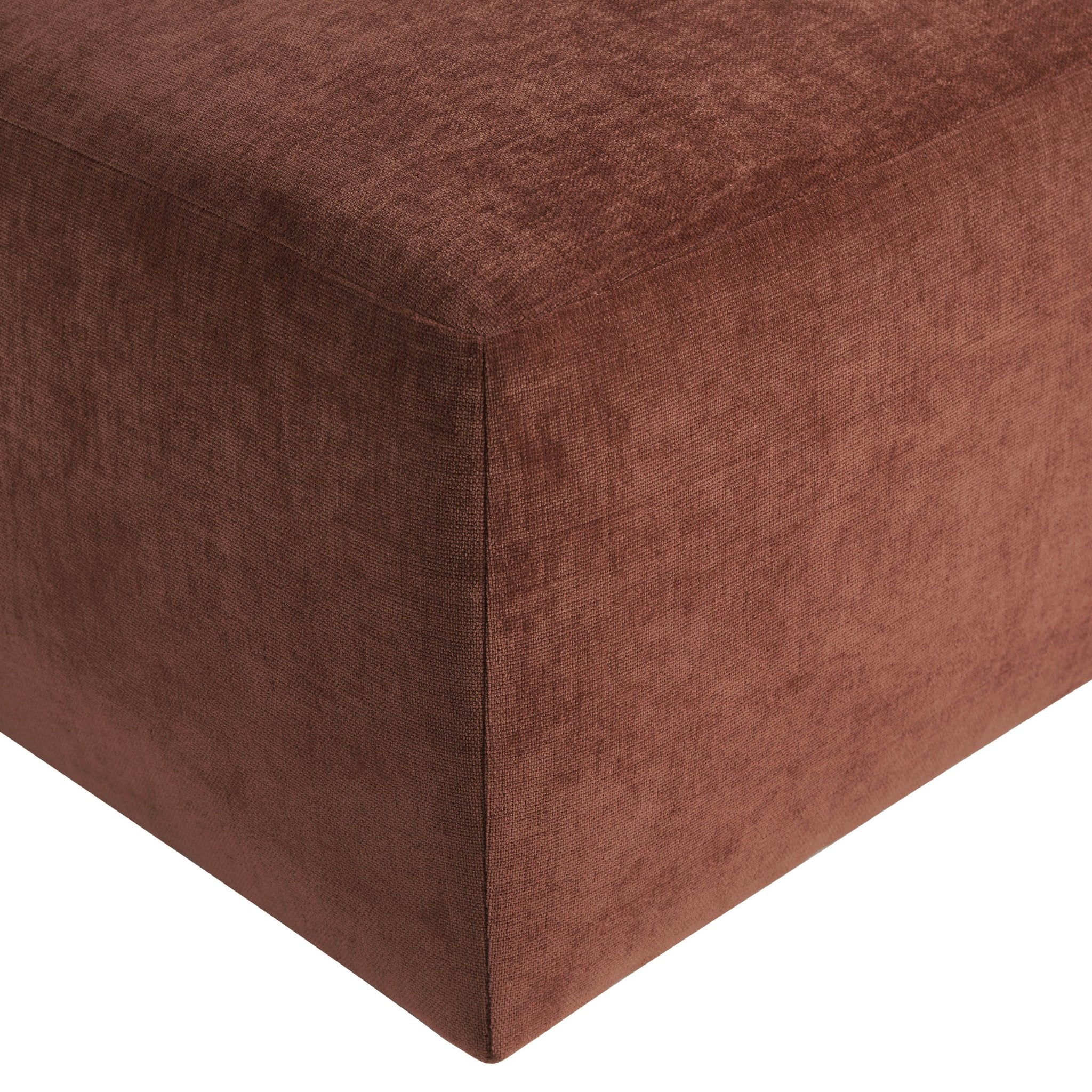 Chicago Pouffe - Chenille Dark Rust - Image 4
