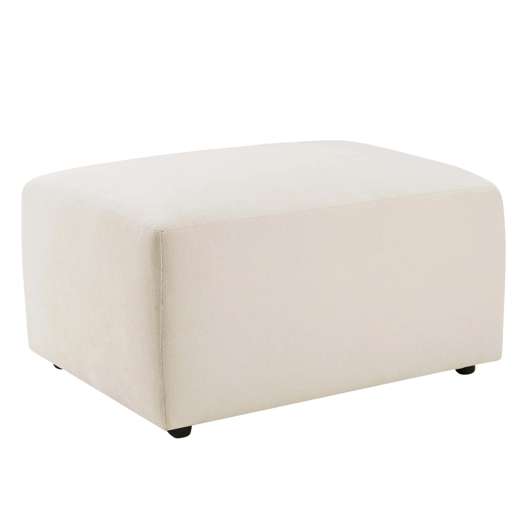 Chicago Pouffe - Chenille Ivory - Image 3