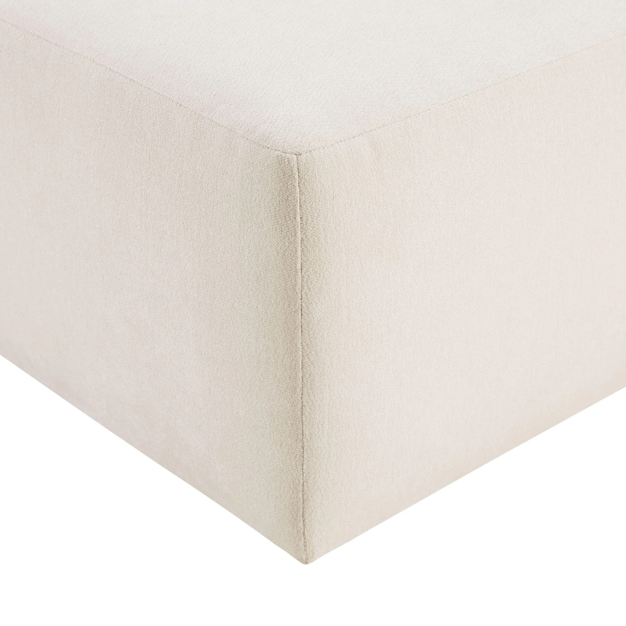 Chicago Pouffe - Chenille Ivory - Image 4