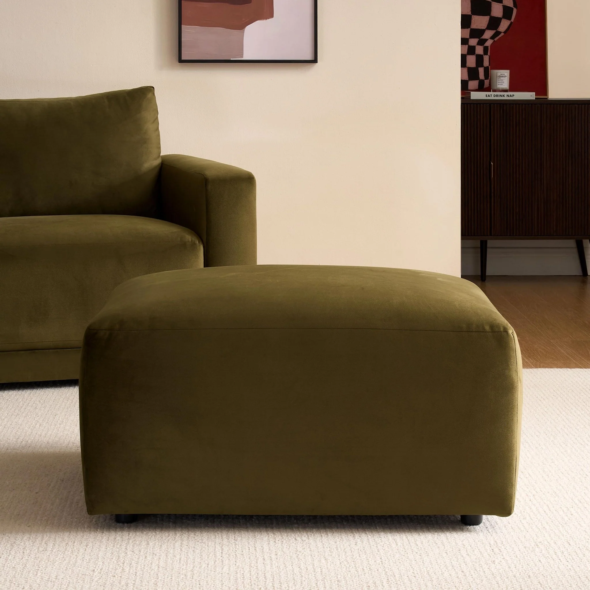Chicago Pouffe - Rich Green - Image 3