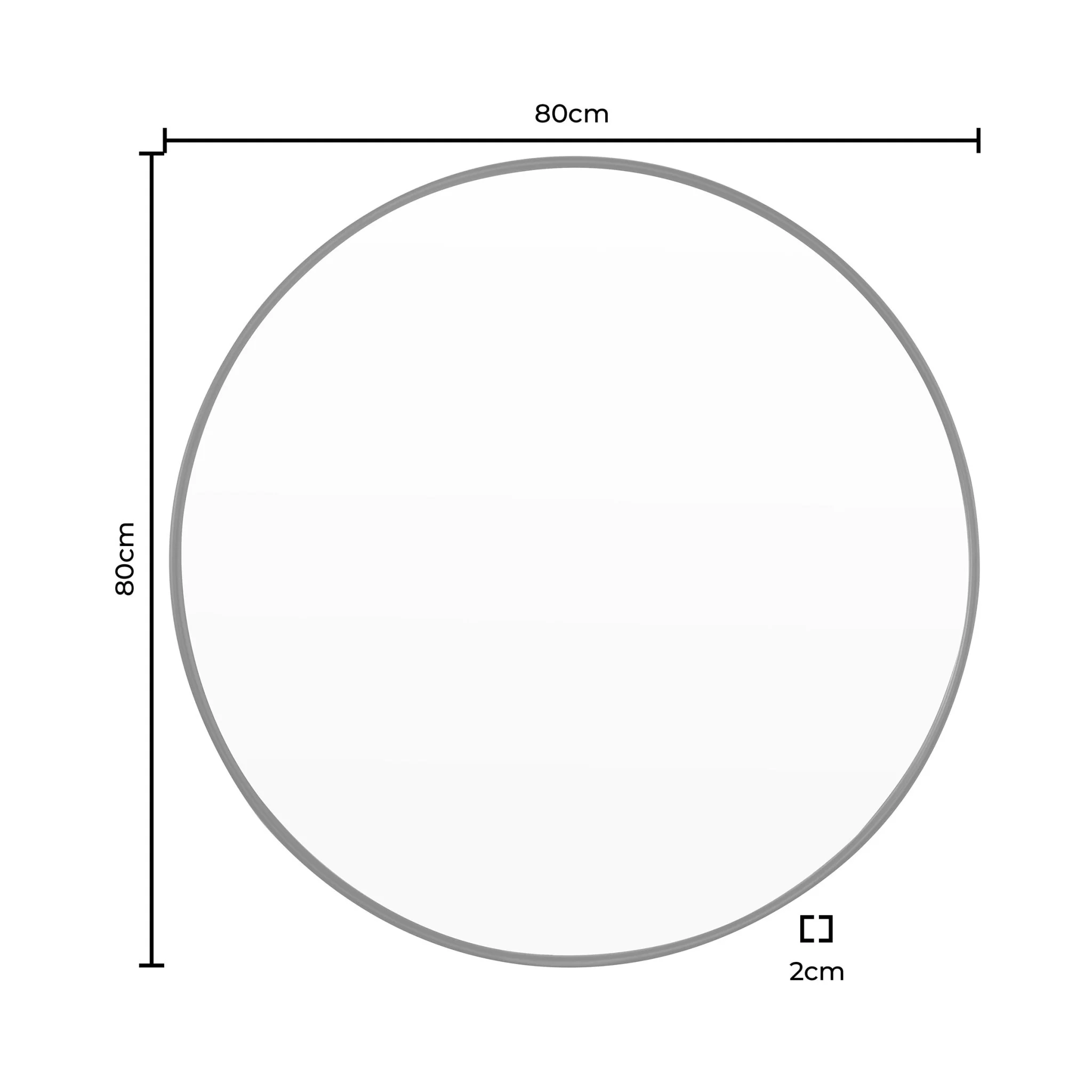 Circle Wall Mirror - Black - Image 4