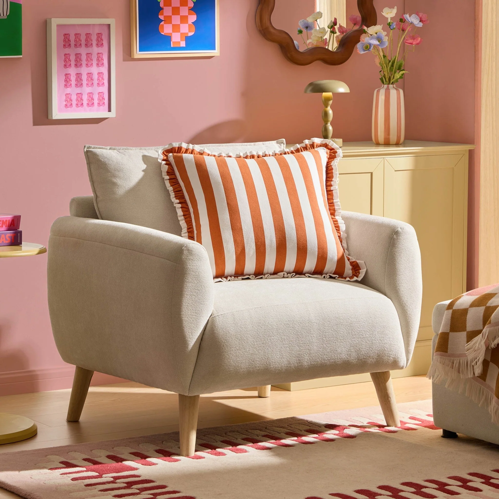 Clapham Armchair - Chenille Ivory