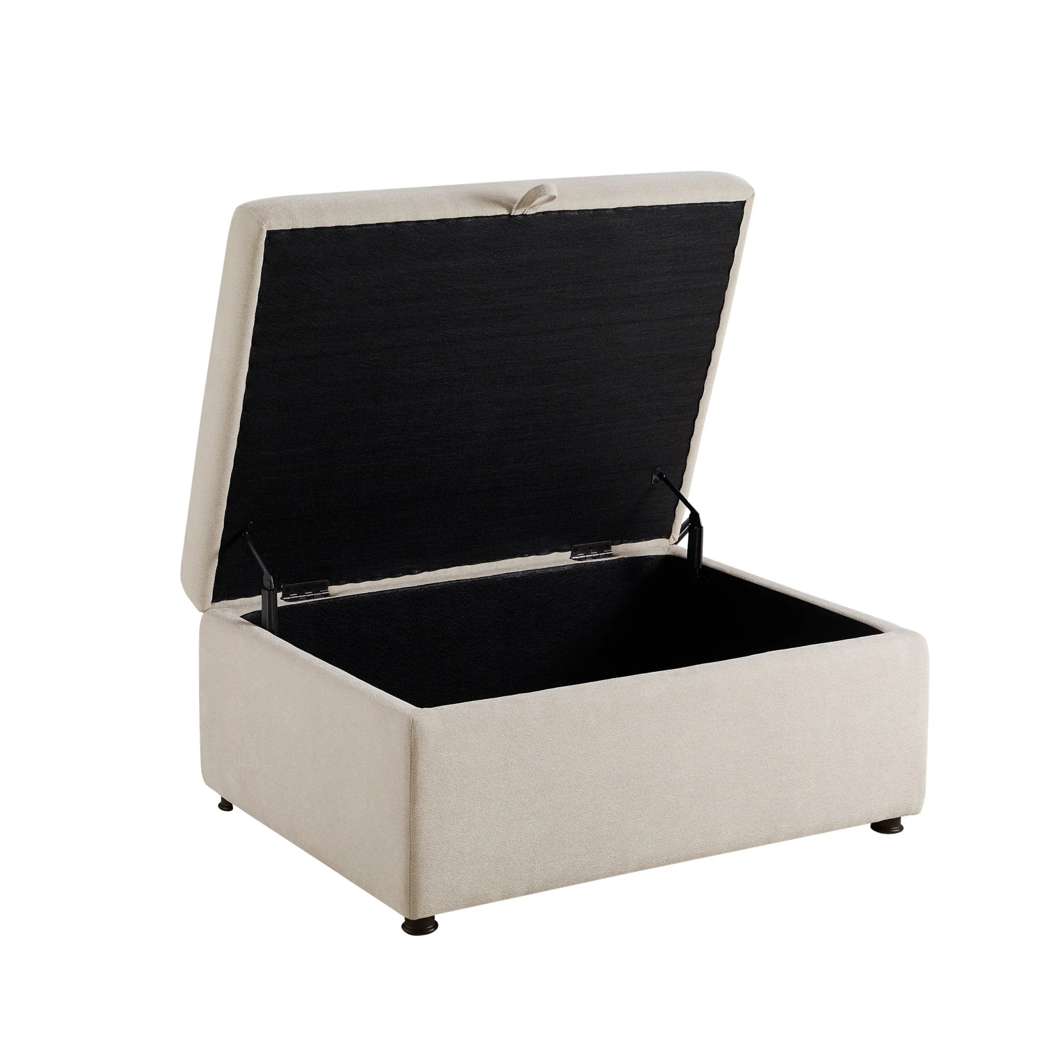 Clapham Storage Pouffe - Chenille Ivory - Image 4
