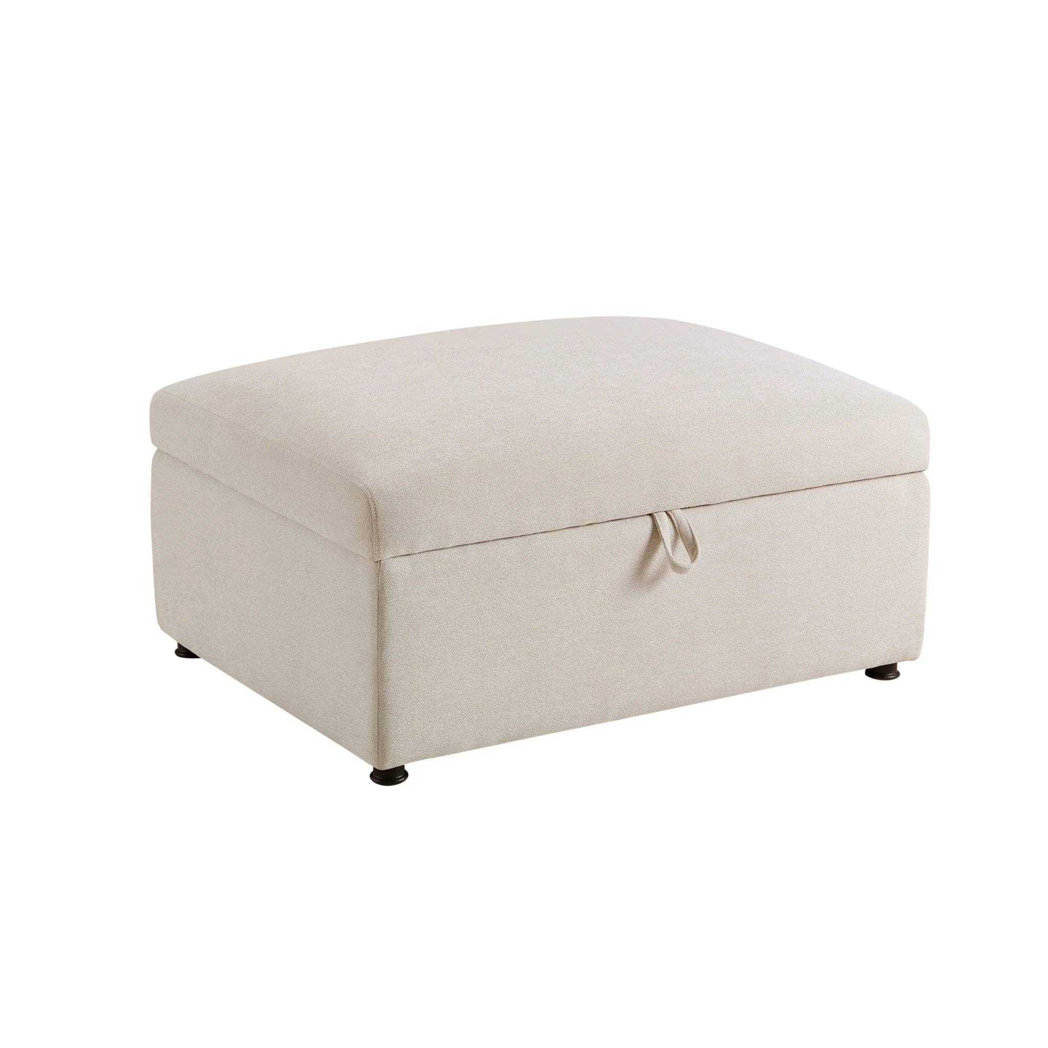 Clapham Storage Pouffe - Chenille Ivory - Image 5