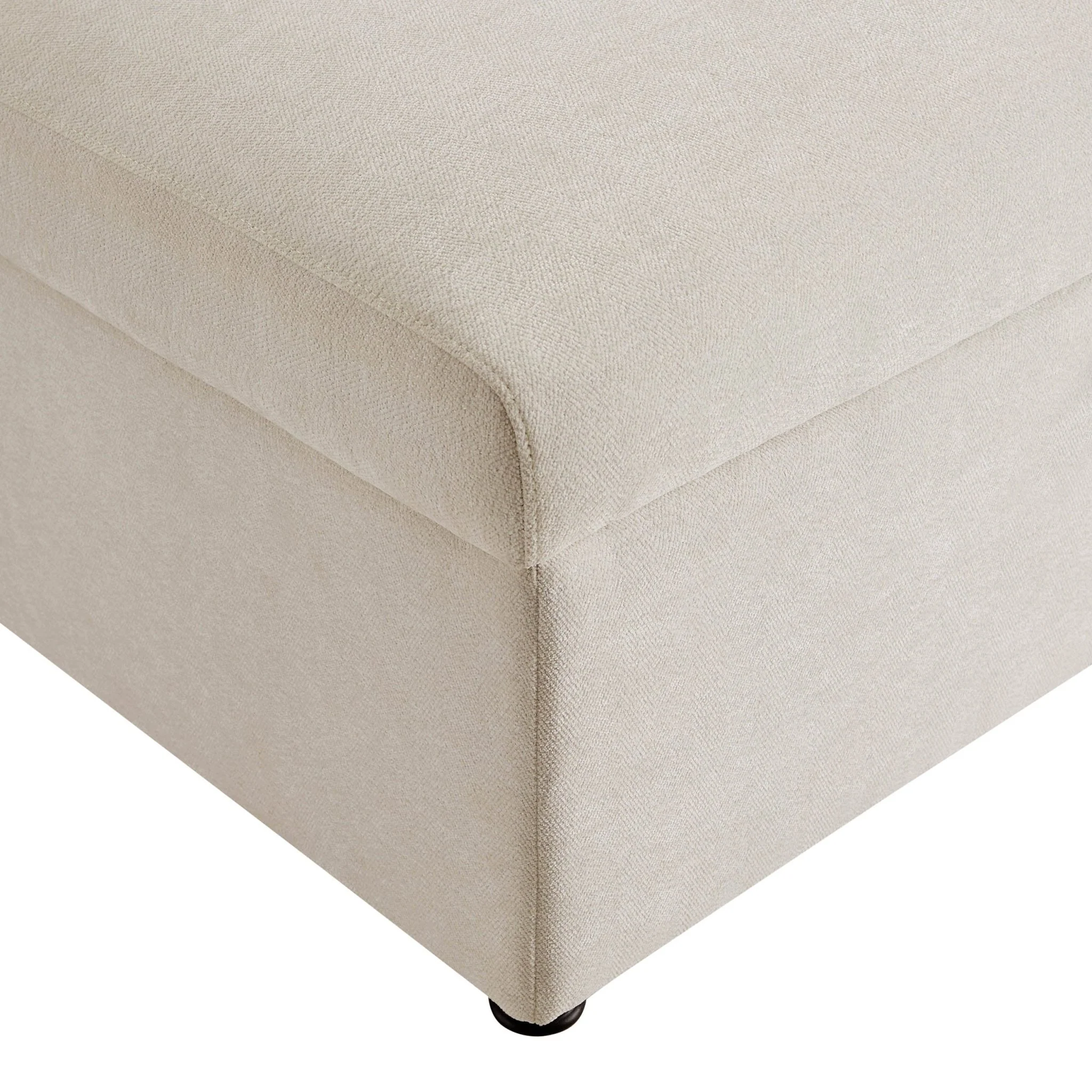 Clapham Storage Pouffe - Chenille Ivory - Image 7