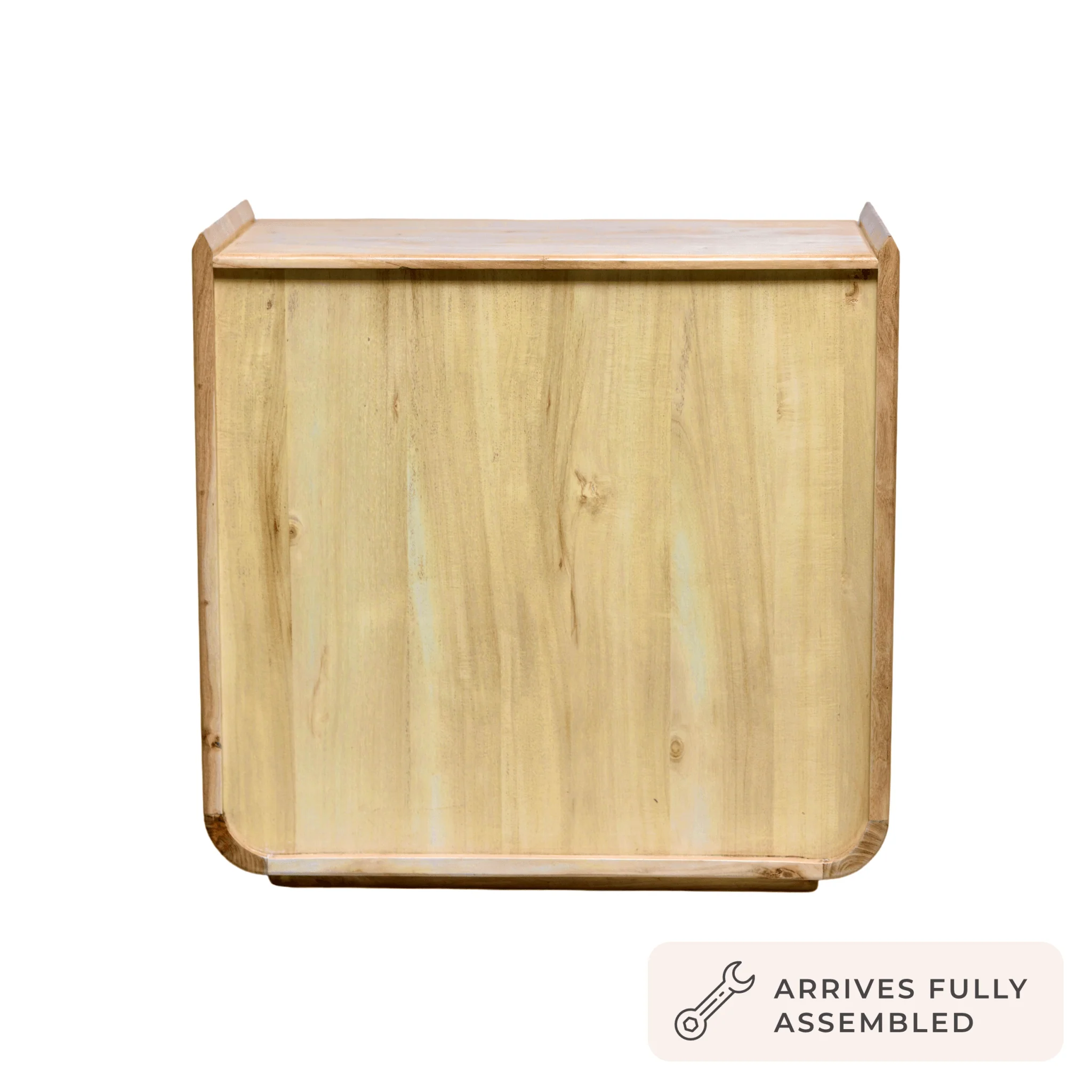 Cleo Acacia Wood 3 Drawer Chest - Light Wood - Image 5