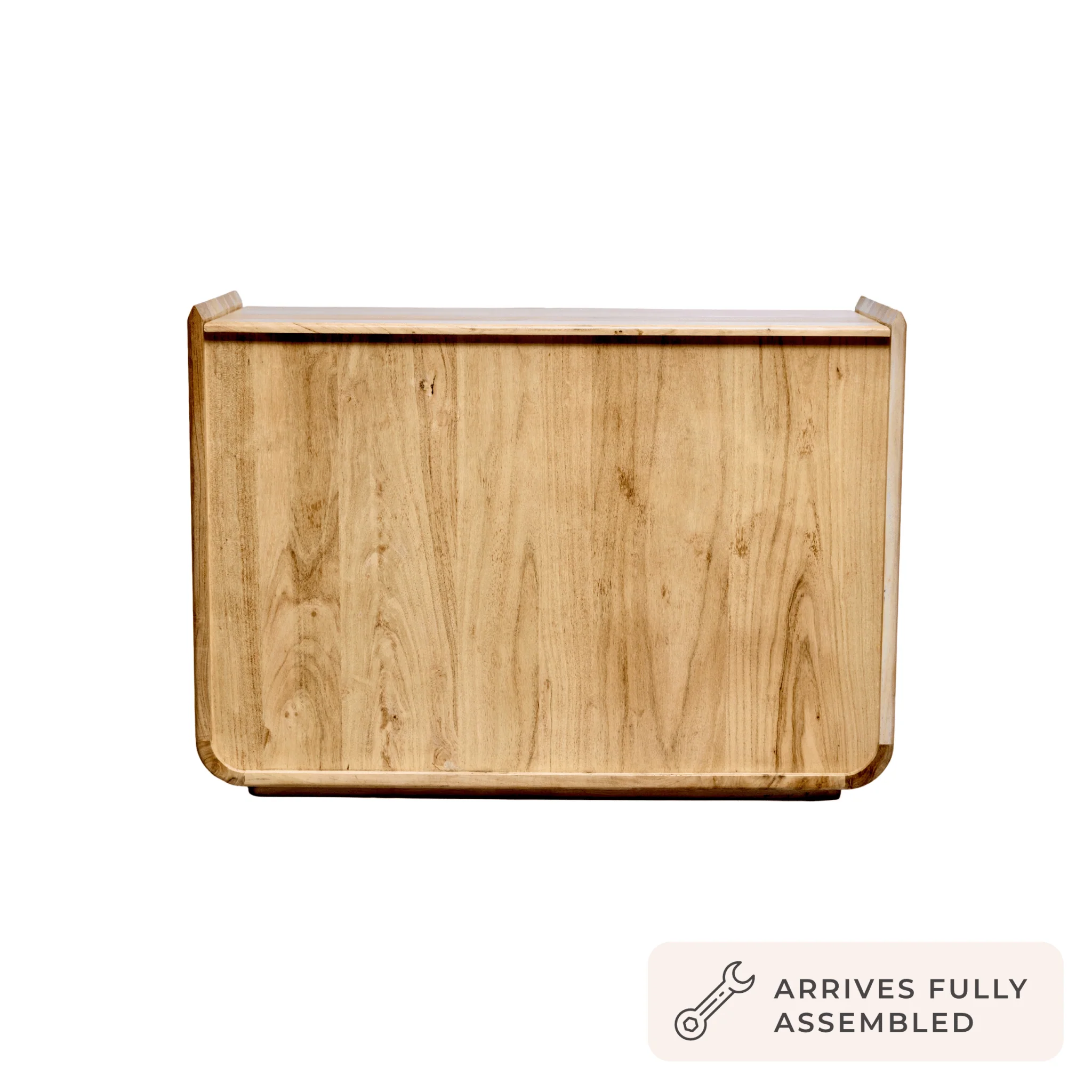 Cleo Acacia Wood 6 Drawer Chest - Light Wood - Image 6