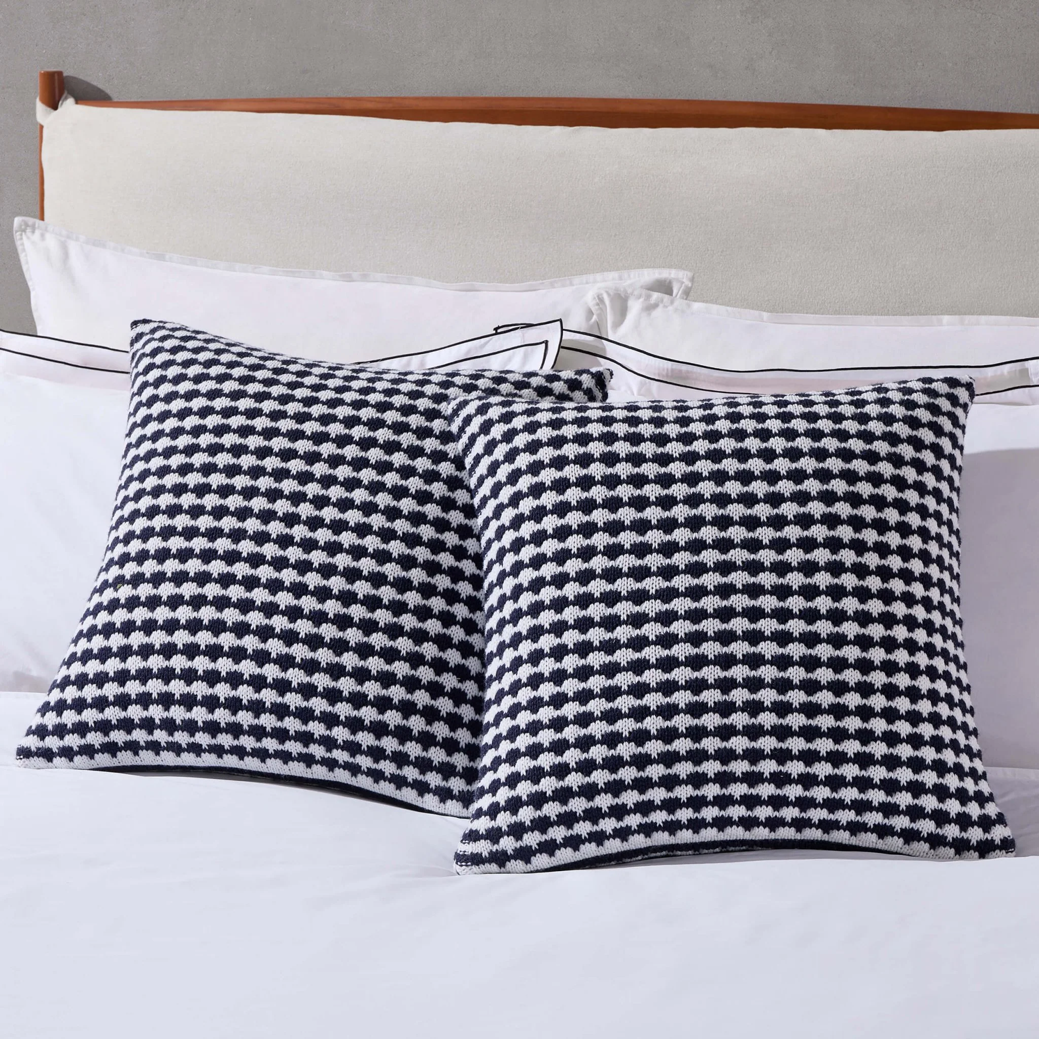 Contrast Pattern Cushion Cover - Midnight